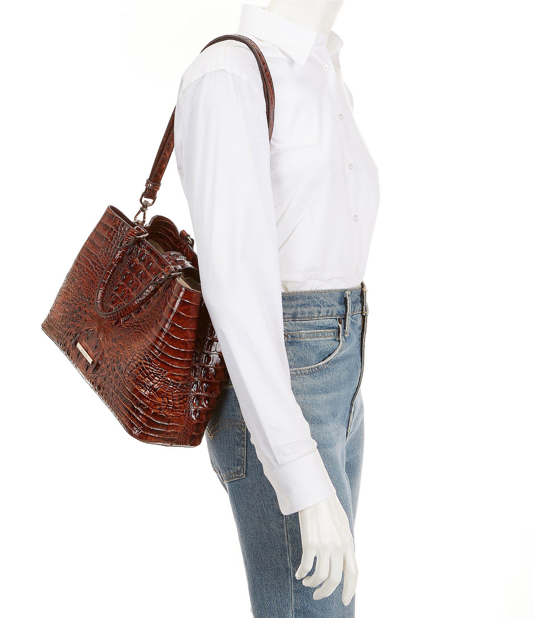 BRAHMIN Melbourne Collection Small Denise Satchel Bag