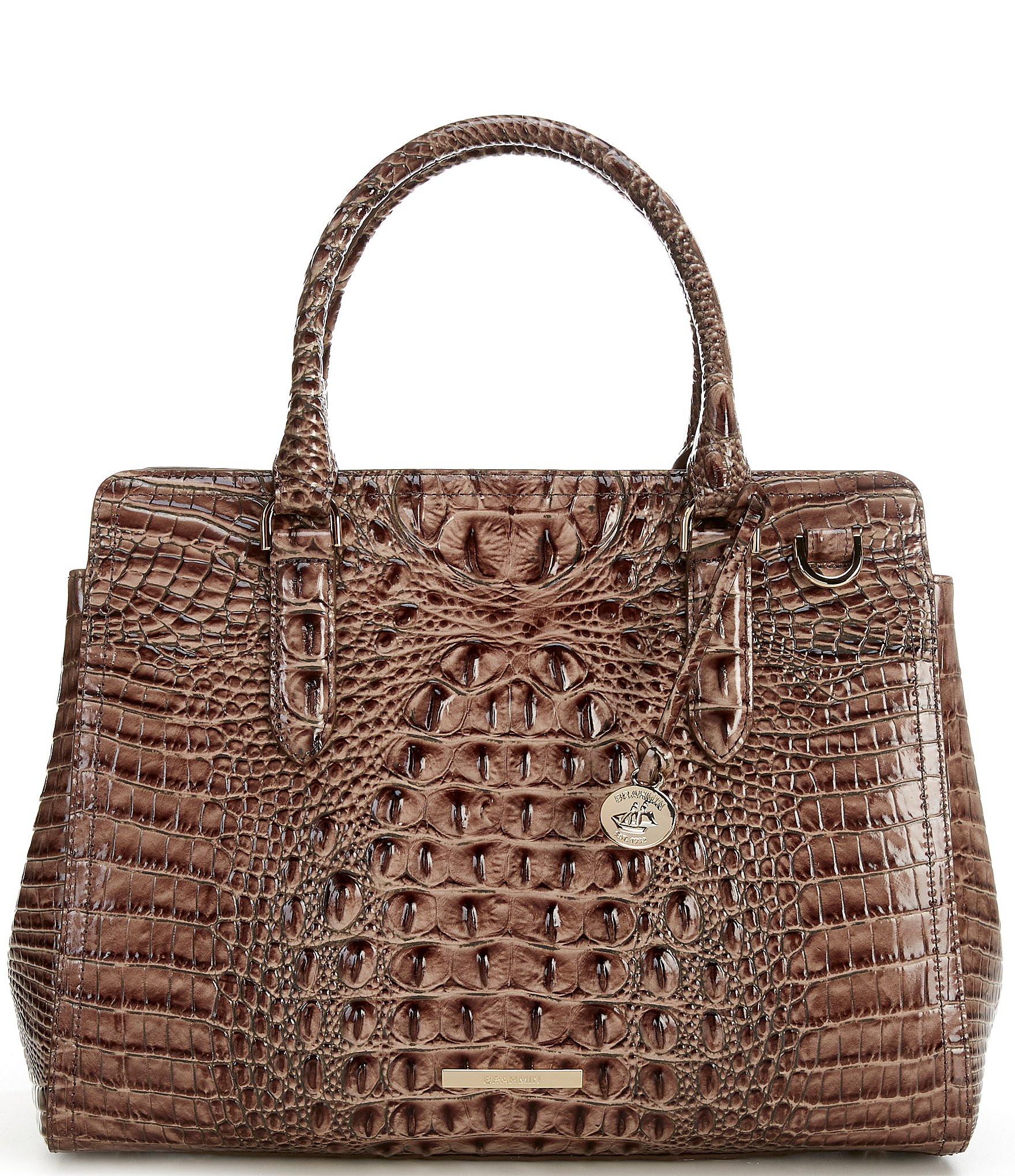BRAHMIN Melbourne Collection Small Finley Satchel Bag