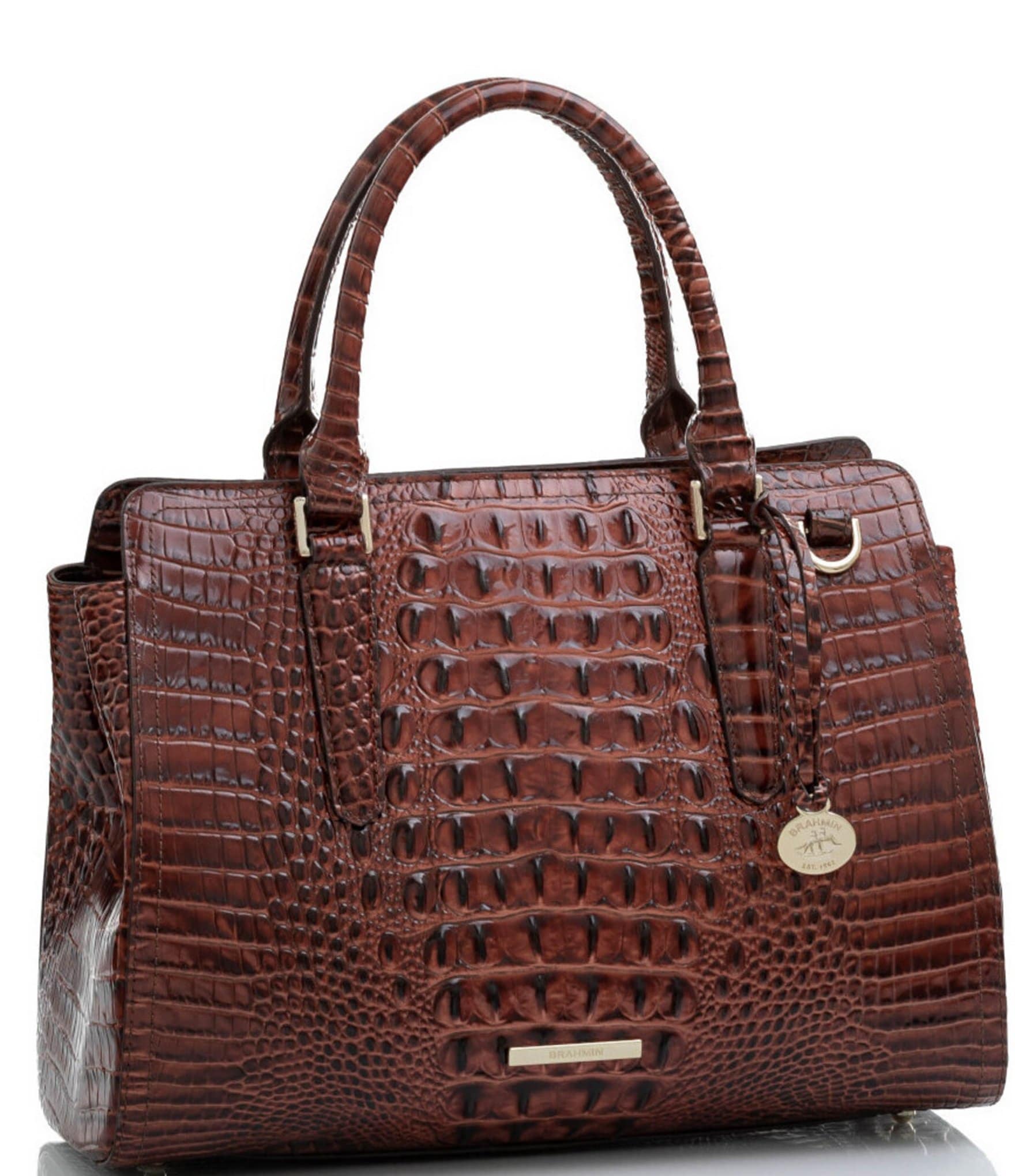 BRAHMIN Melbourne Collection Small Finley Satchel Bag