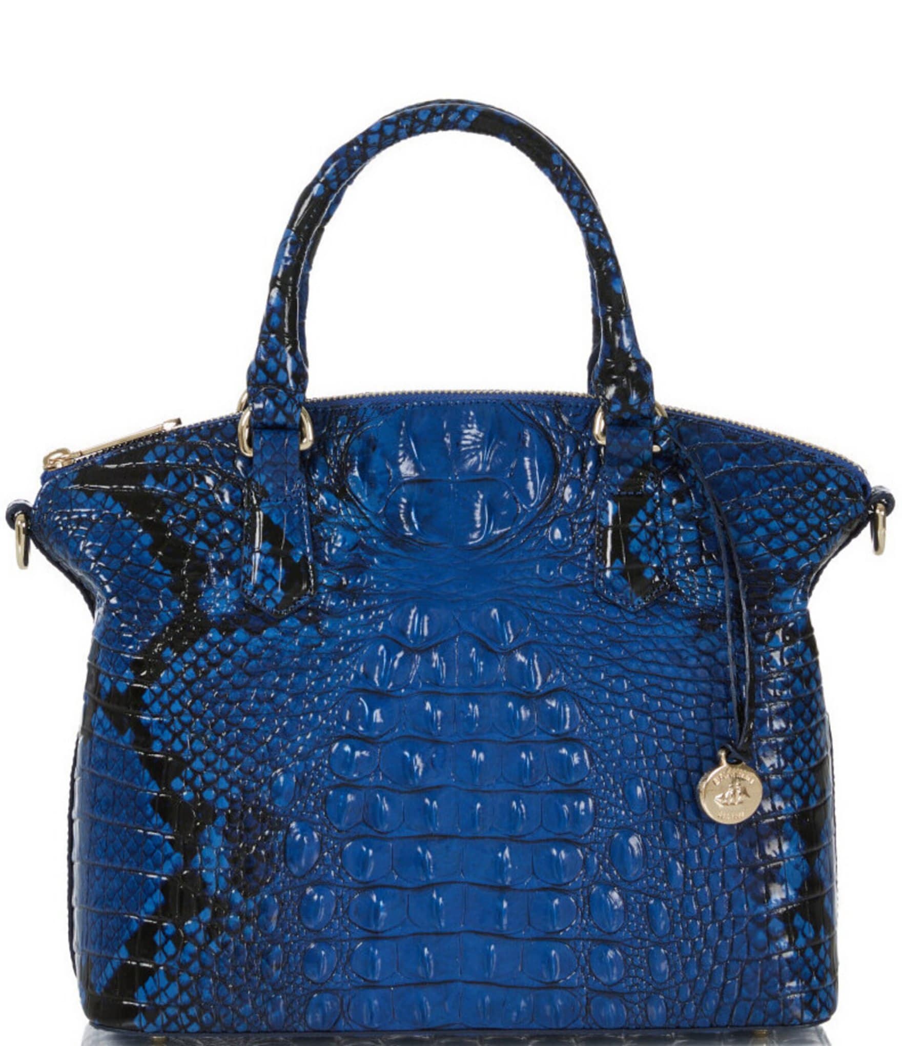 Brahmin medium duxbury satchel purse in iridescent blue Wonderland Rare HTF  – St. John's Institute (Hua Ming)