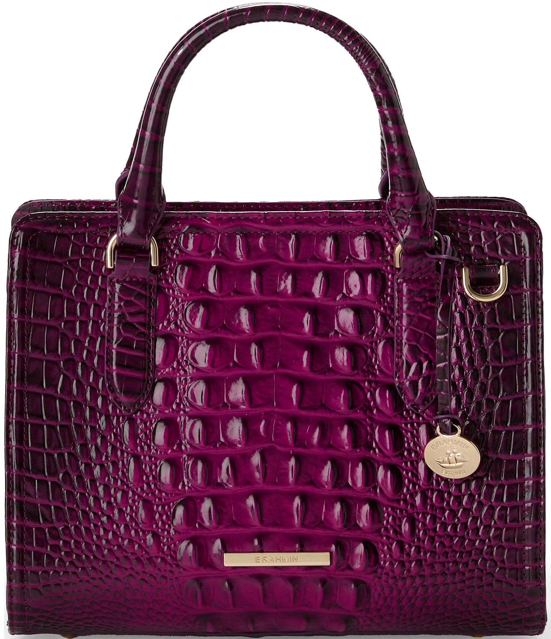 BRAHMIN Melbourne Collection Sugar Plum Cami Satchel Bag