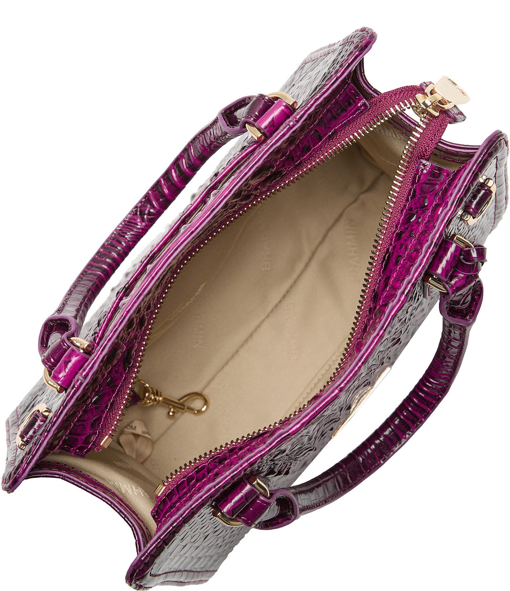 BRAHMIN Melbourne Collection Sugar Plum Cami Satchel Bag