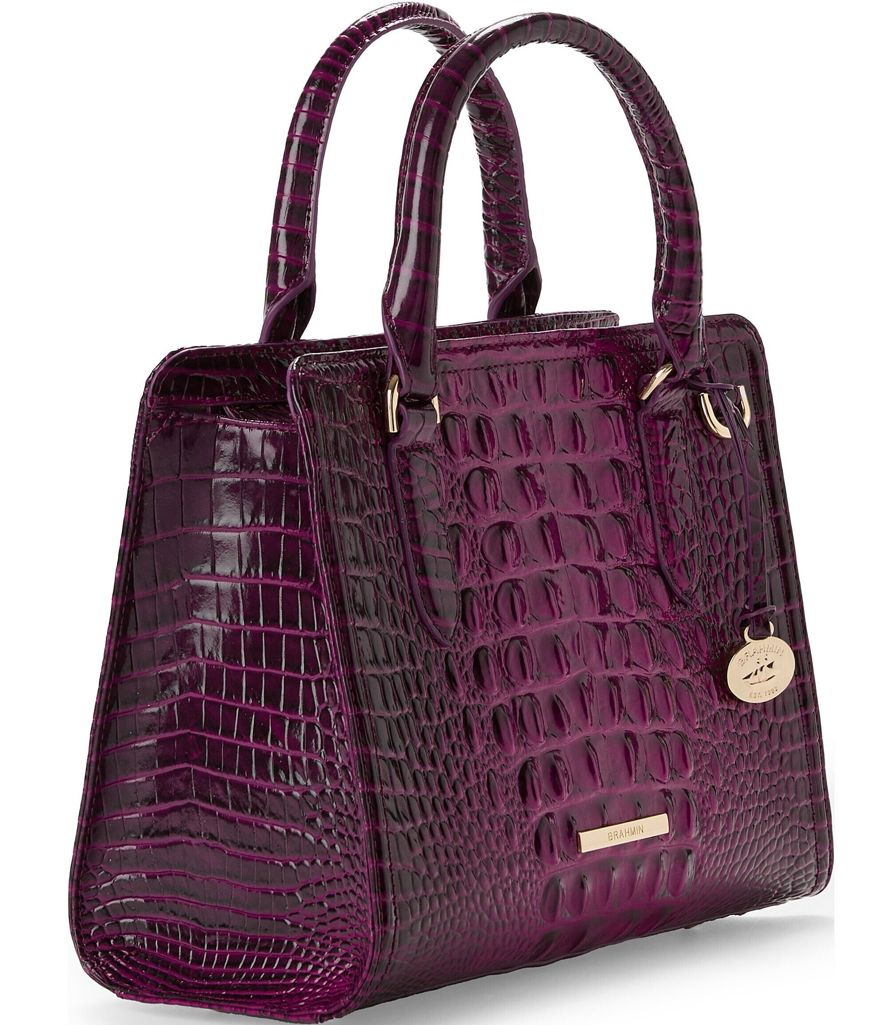 BRAHMIN Melbourne Collection Sugar Plum Cami Satchel Bag