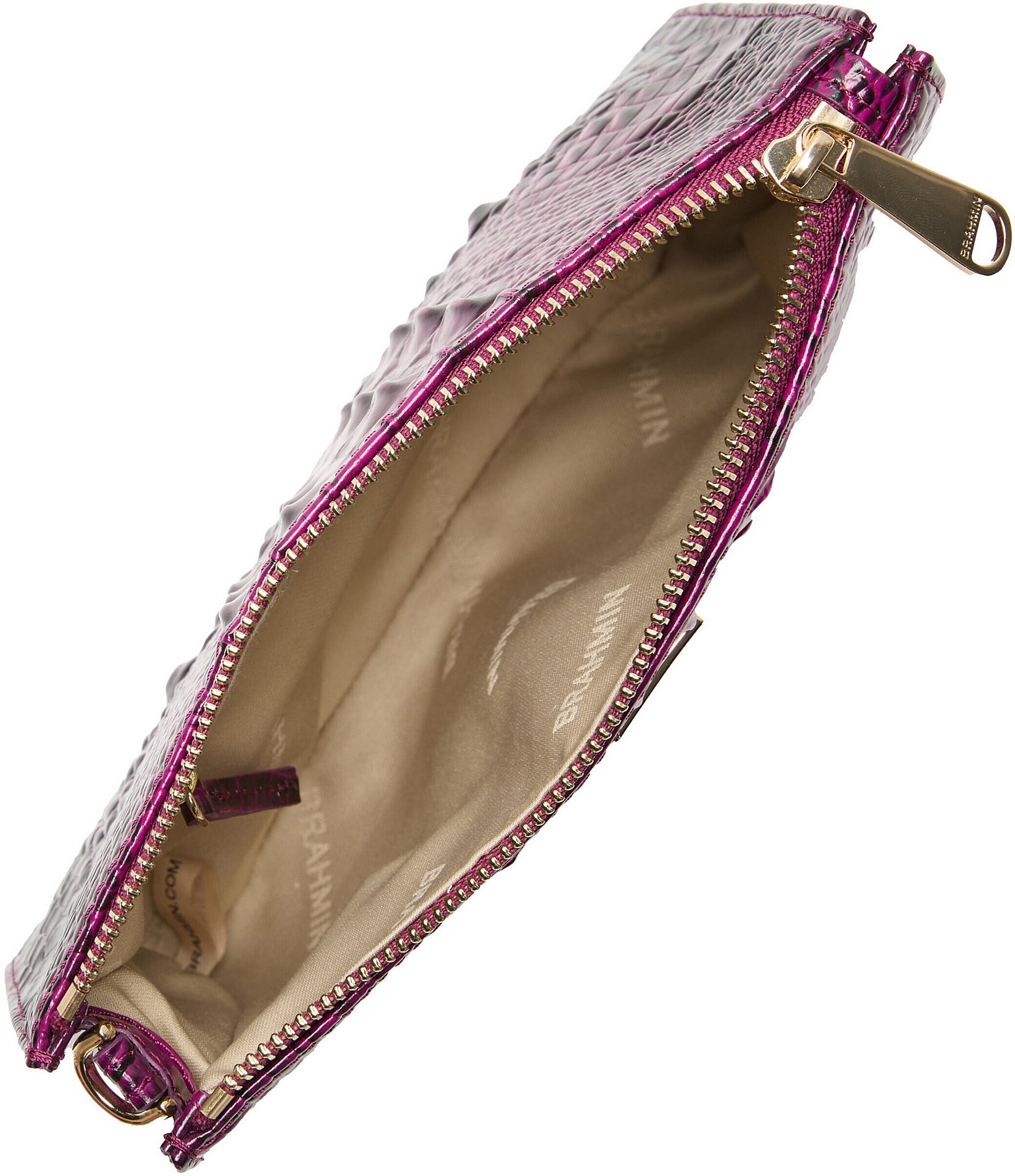 BRAHMIN Melbourne Collection Sugar Plum Daisy Wristlet