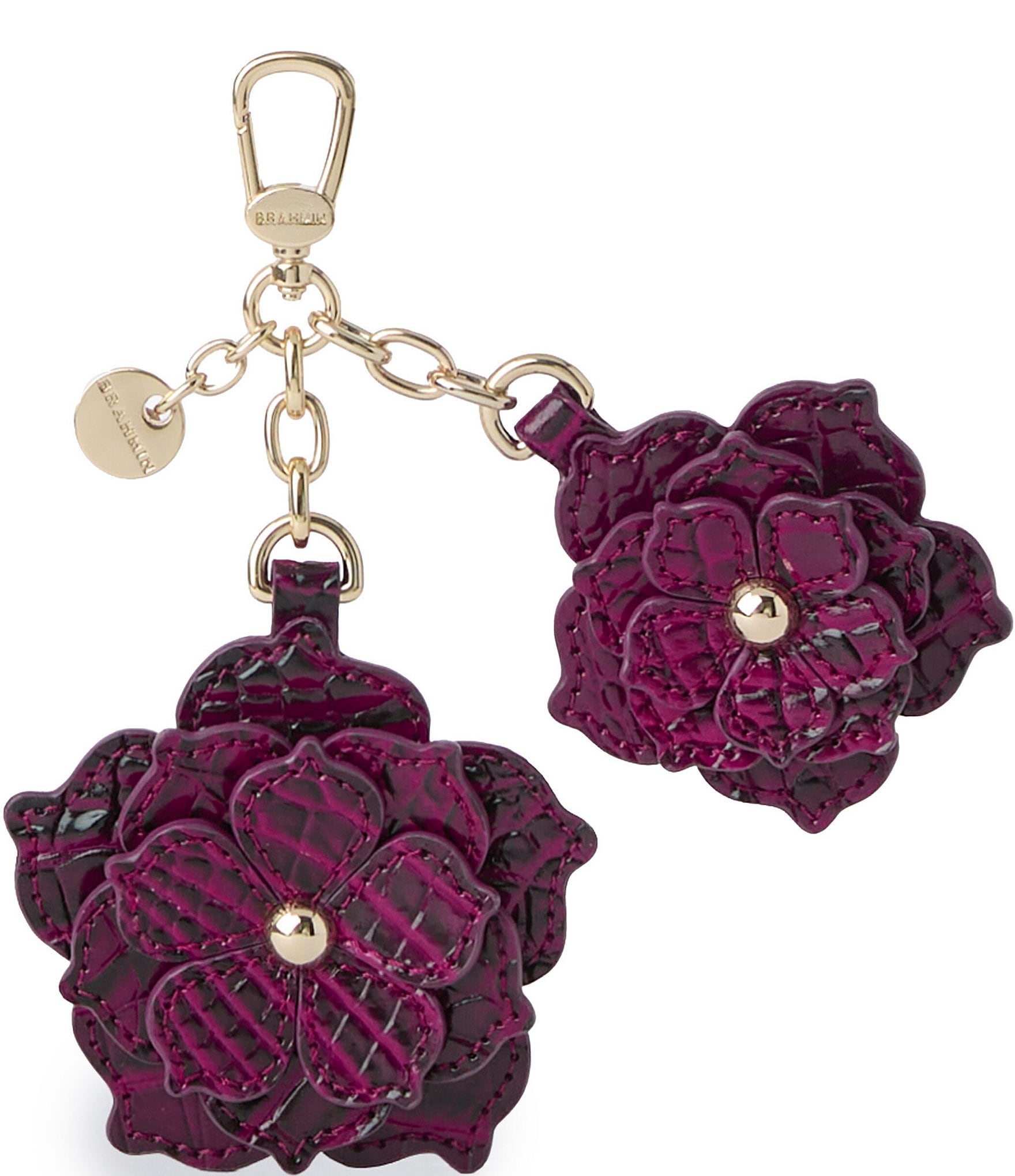 BRAHMIN Melbourne Collection Sugar Plum Flower Duo Charm