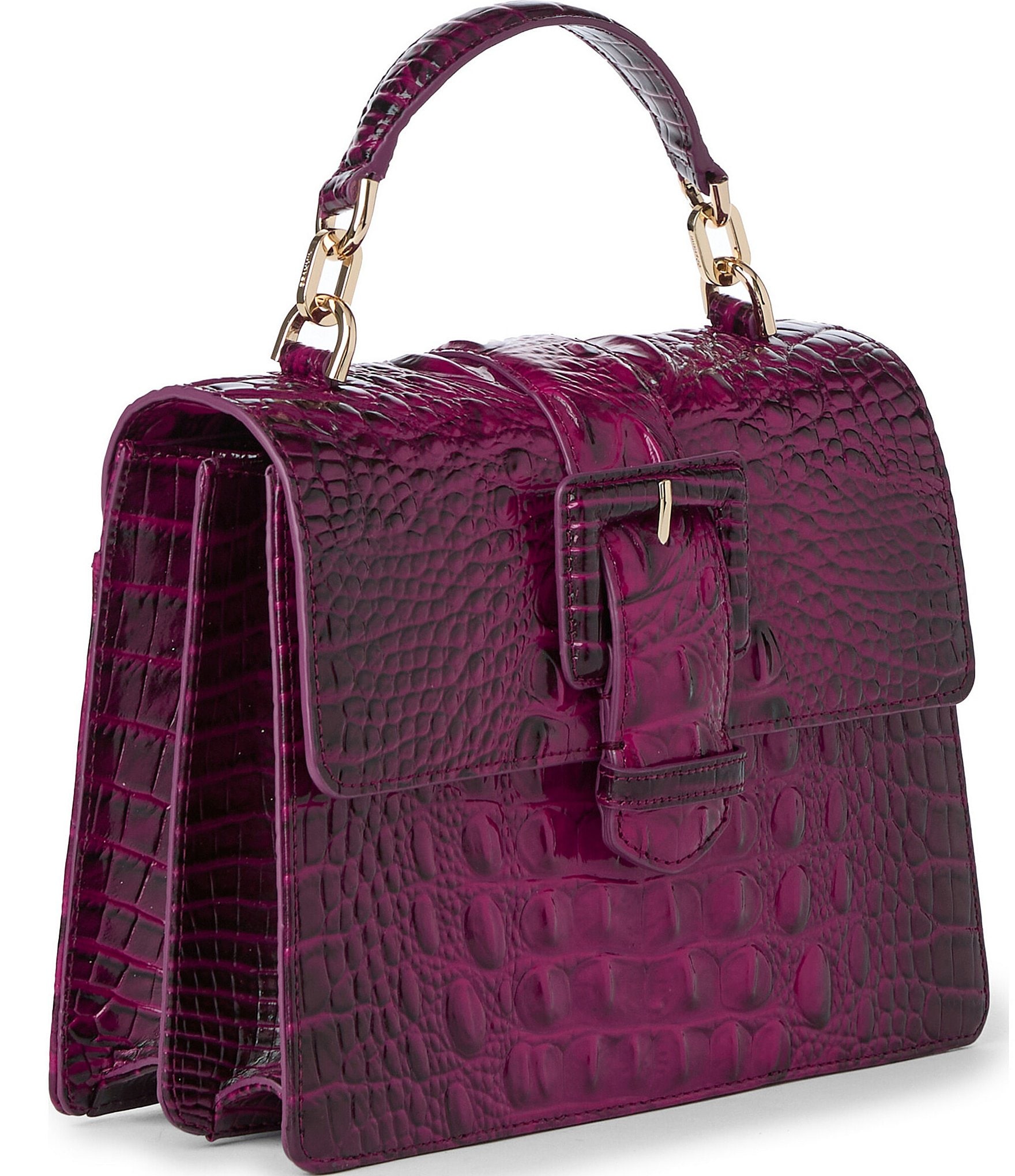 BRAHMIN Melbourne Collection Sugar Plum Hallie Satchel Bag