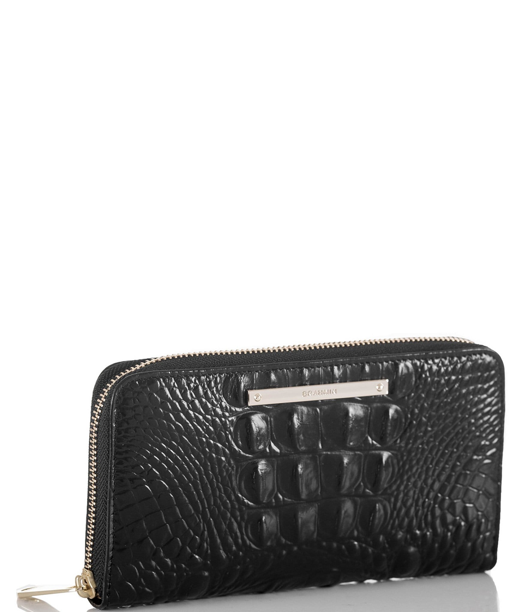 BRAHMIN Melbourne Collection Suri Crocodile-Embossed Wallet