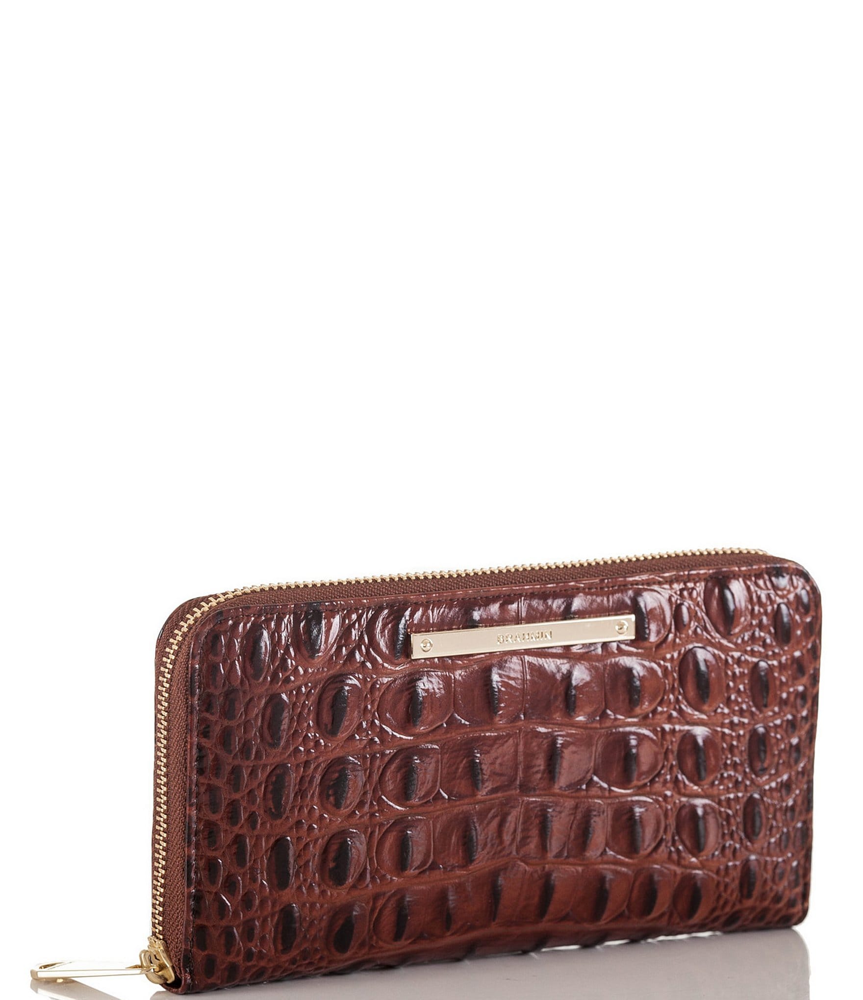 BRAHMIN Melbourne Collection Suri Crocodile-Embossed Wallet