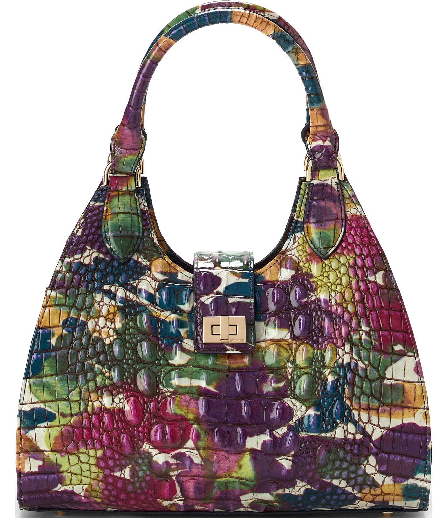 BRAHMIN Melbourne Collection Wildflower Adrian Satchel Bag