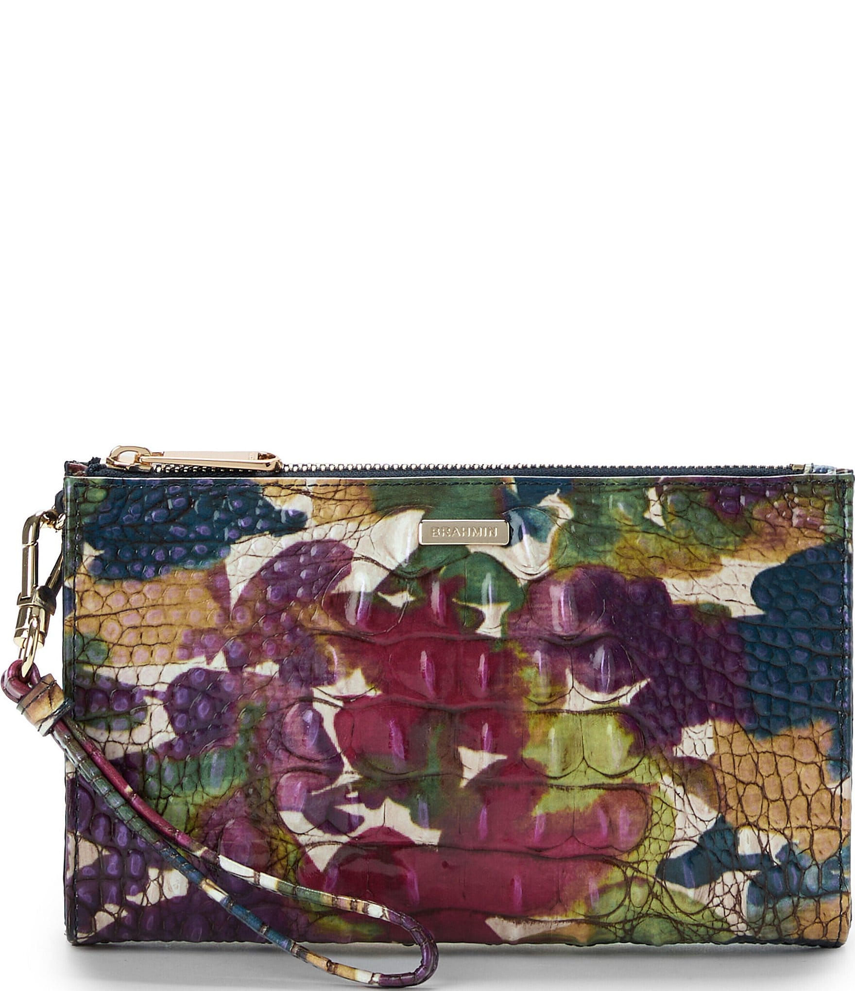 BRAHMIN Melbourne Collection Wildflower Daisy Wristlet