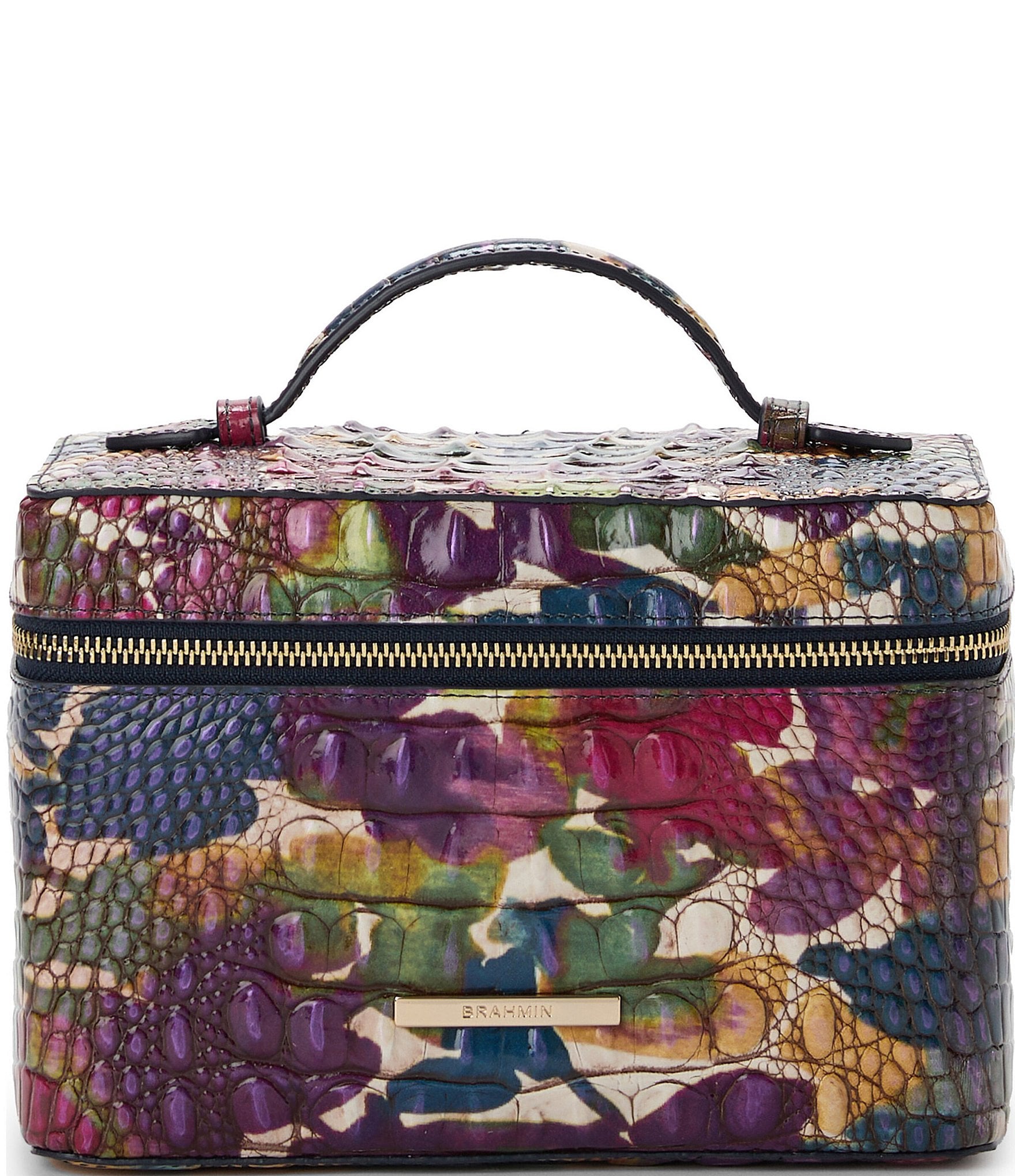 BRAHMIN Melbourne Collection Wildflower Travel Makeup Bag