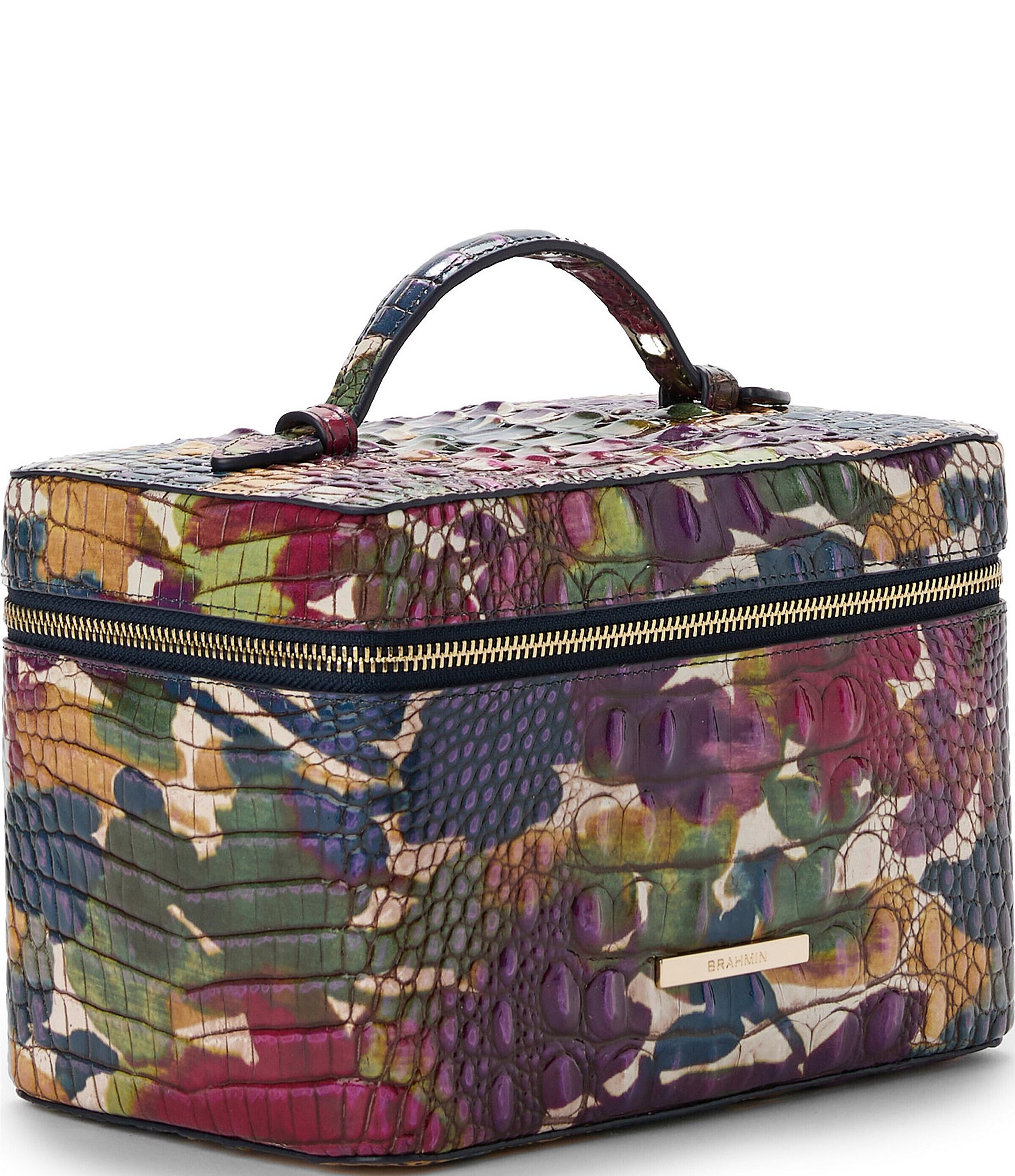 BRAHMIN Melbourne Collection Wildflower Travel Makeup Bag