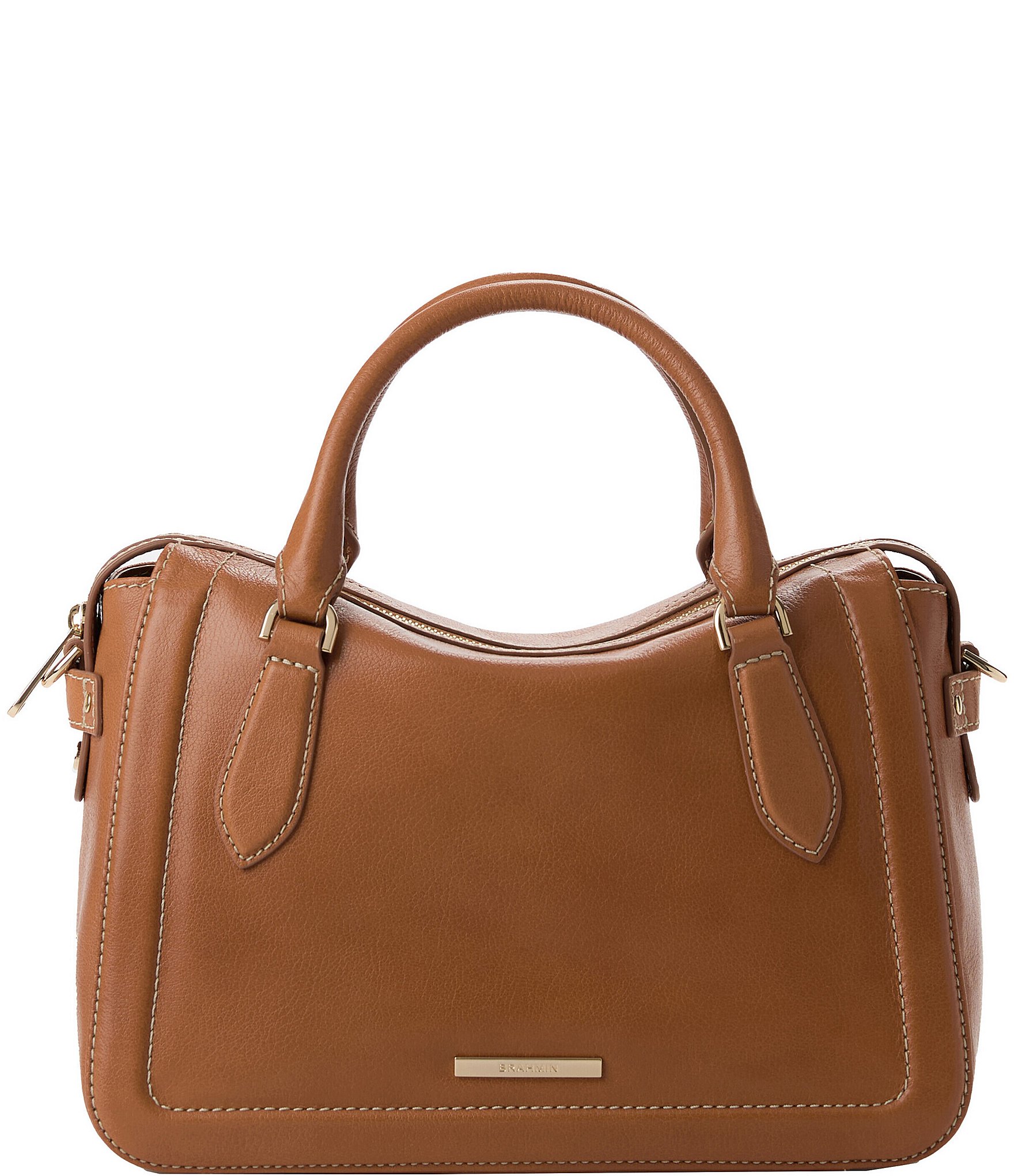 BRAHMIN Micaela Tan Cloverly Satchel Bag