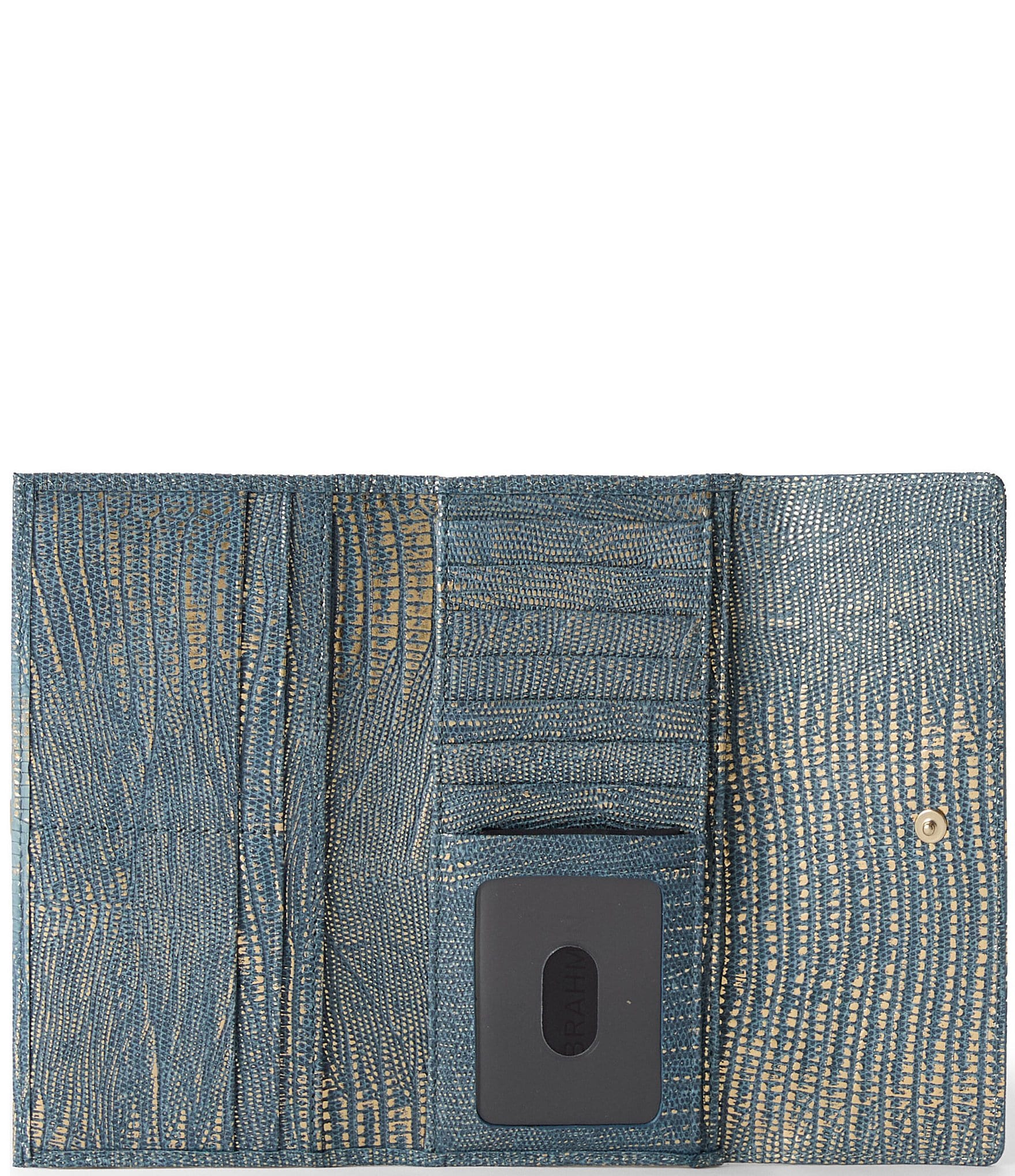 BRAHMIN Moonlit Blue Ballad Lizard Cordelia Wallet