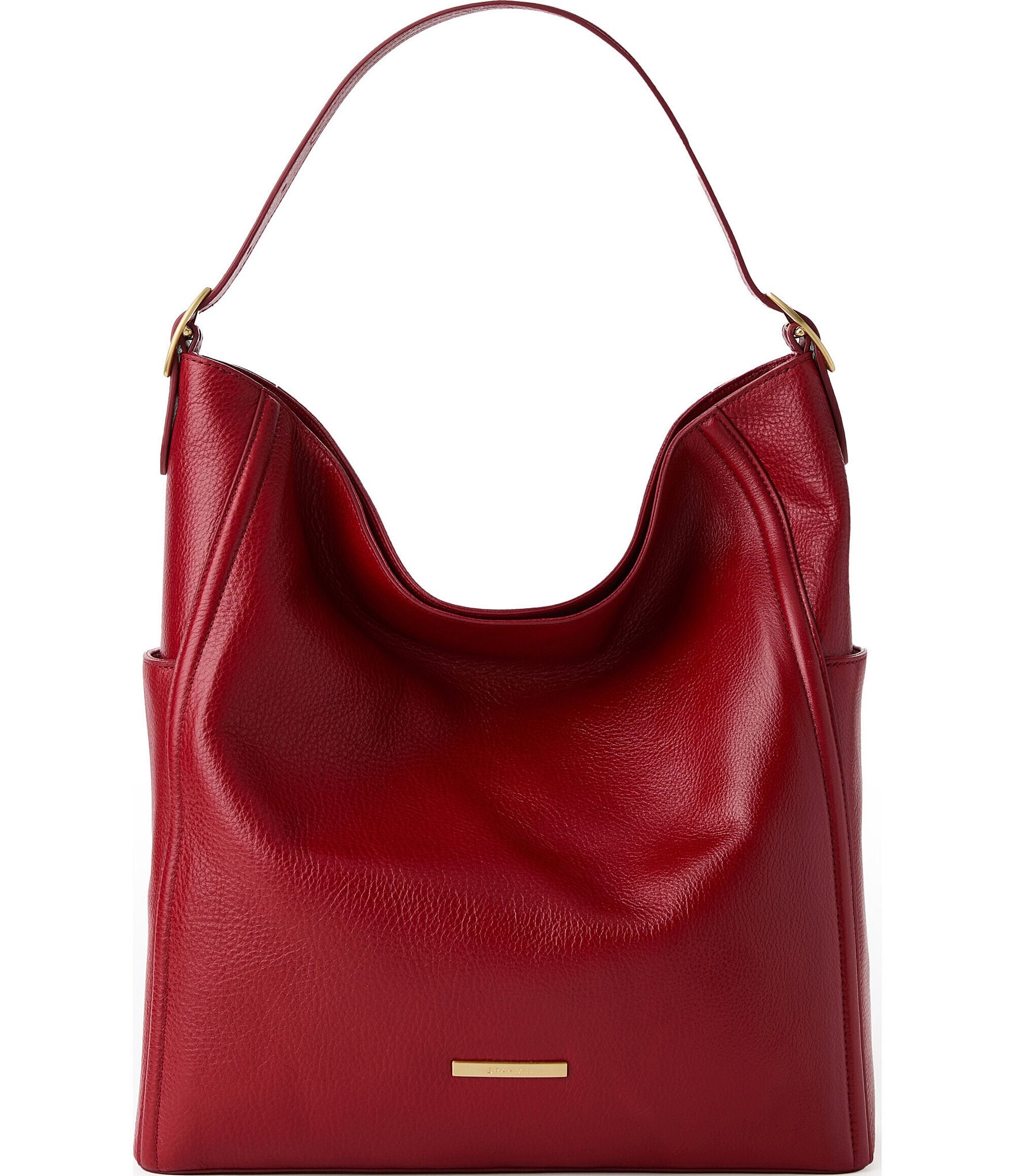 BRAHMIN Mystic Collection Radiant Red Parin Shoulder Bucket Bag | Dillard's