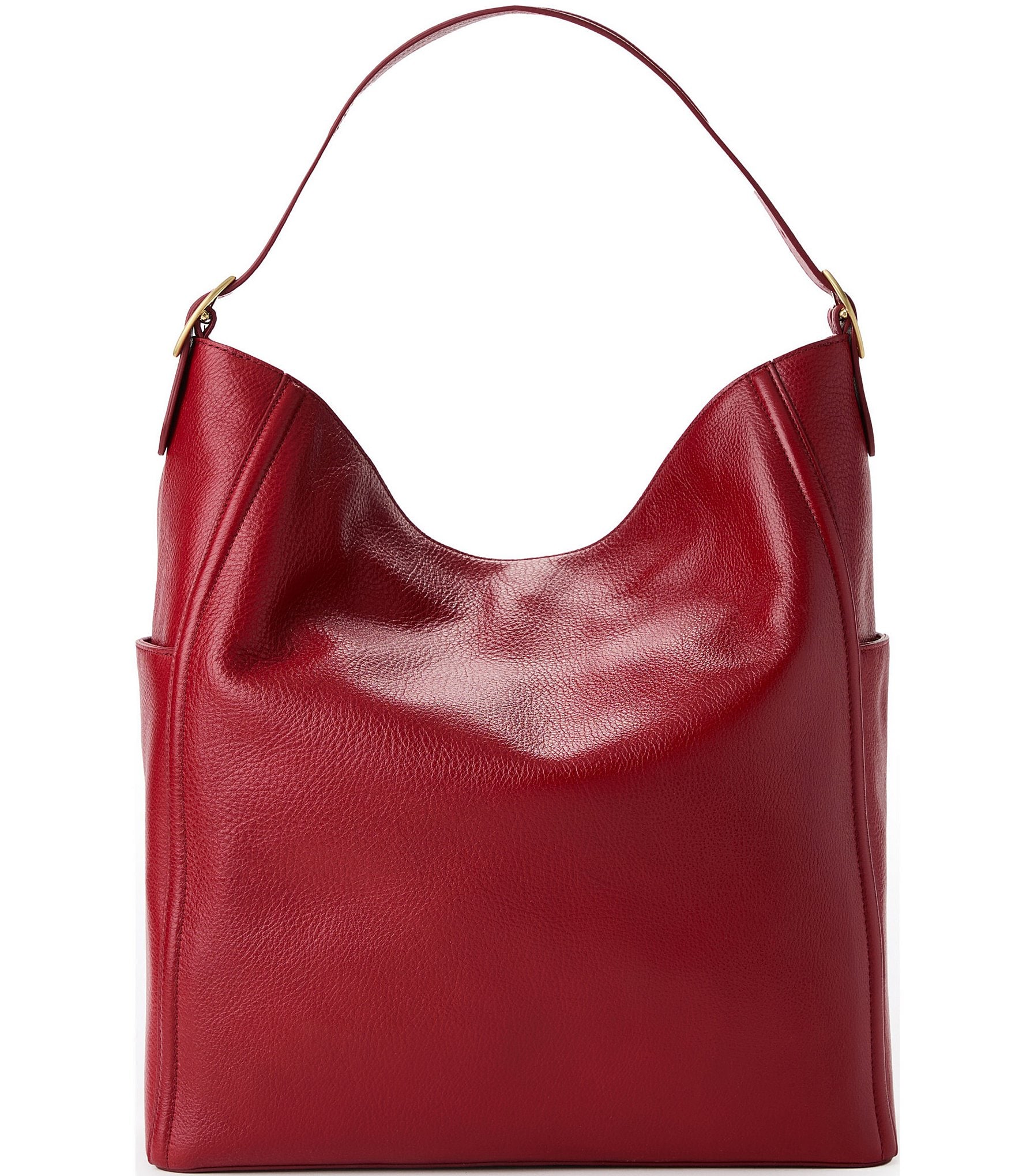 BRAHMIN Mystic Collection Radiant Red Parin Shoulder Bucket Bag