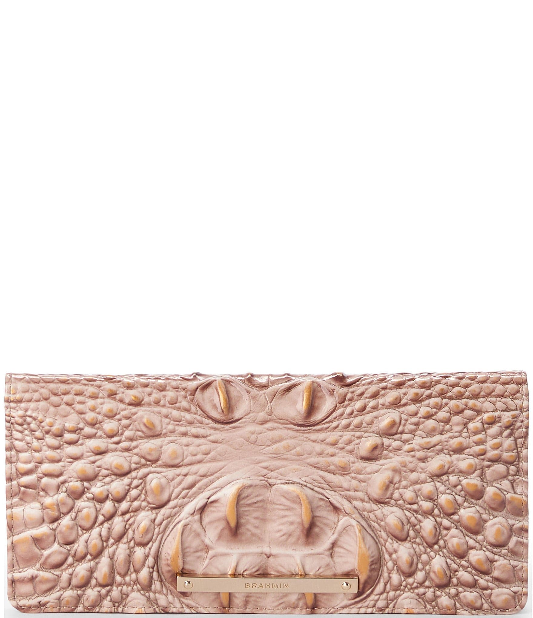 BRAHMIN Ombre Melbourne Collection Chrysanthemum Adelle Leather Bifold Wallet