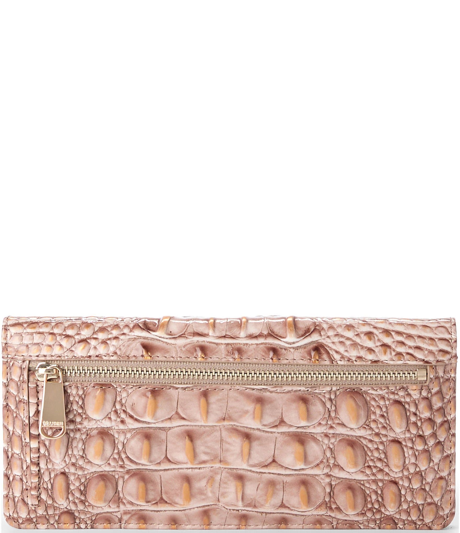 BRAHMIN Ombre Melbourne Collection Chrysanthemum Adelle Leather Bifold Wallet