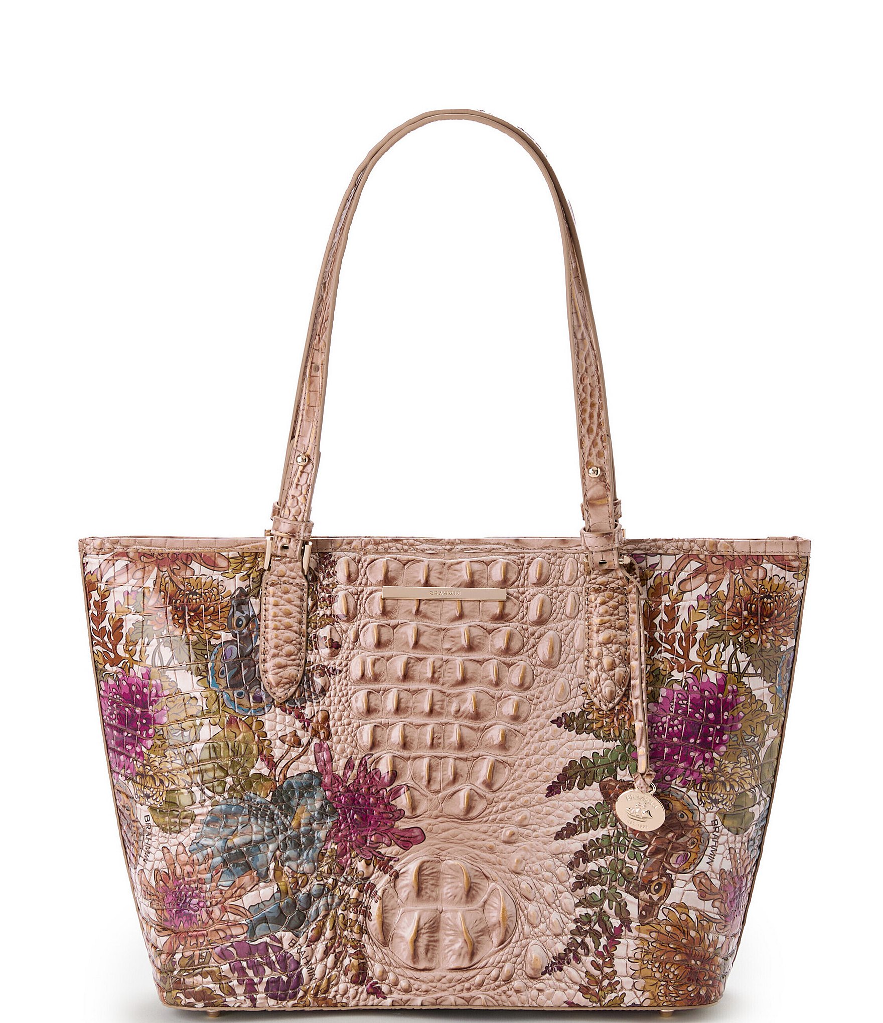 BRAHMIN Ombre Melbourne Collection Chrysanthemum Medium Asher Tote Bag