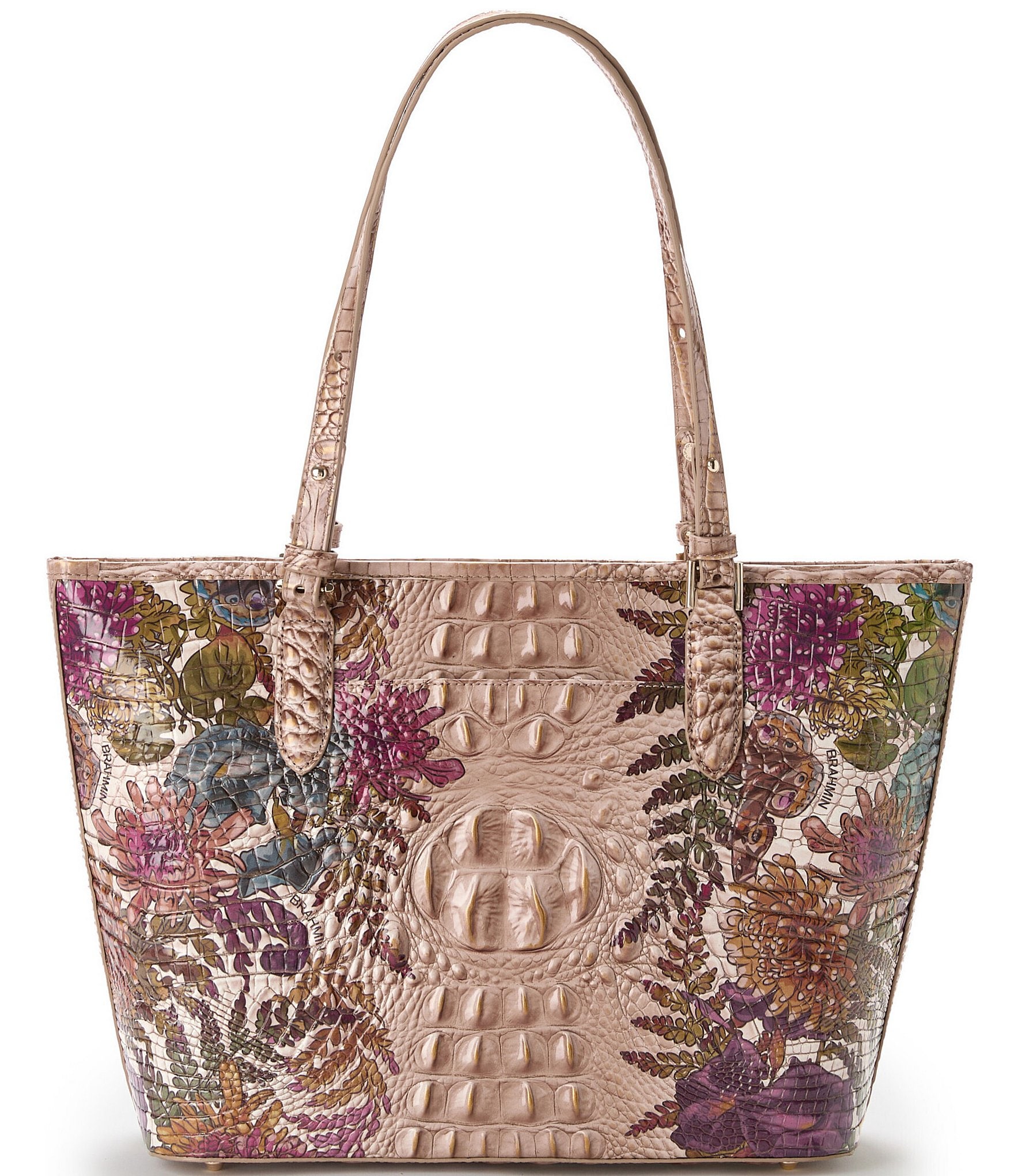 BRAHMIN Ombre Melbourne Collection Chrysanthemum Medium Asher Tote Bag