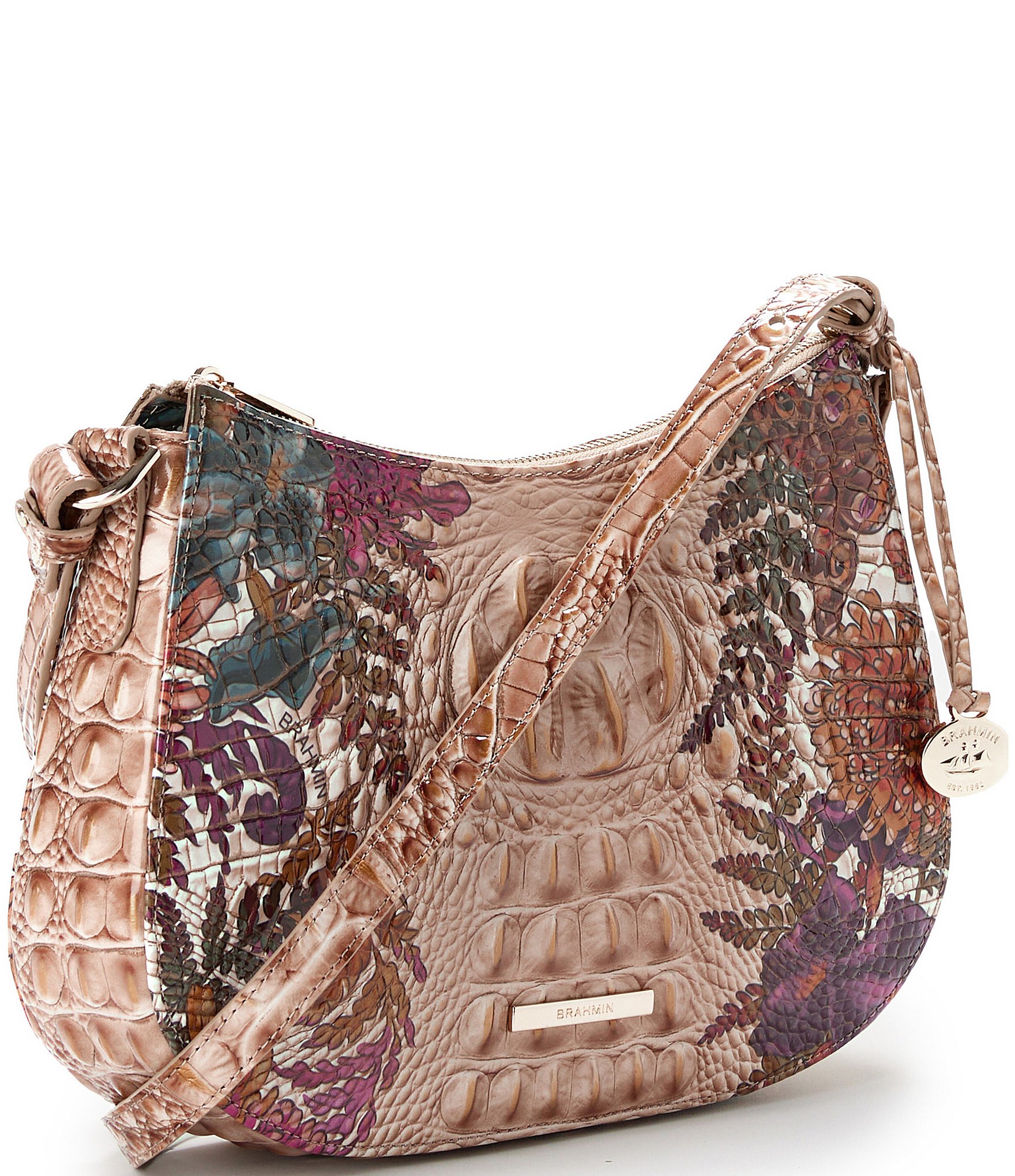 BRAHMIN Ombre Melbourne Collection Chrysanthemum Shayna Crossbody Bag