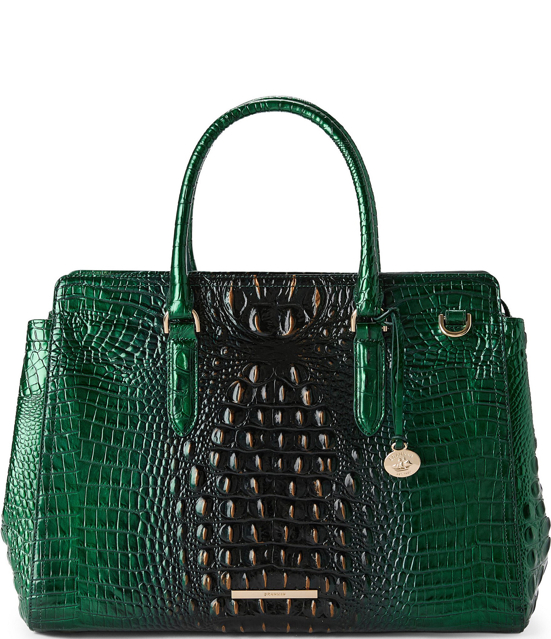 BRAHMIN Ombre Melbourne Collection Evergreen Finley Carryall Satchel Bag Dillard s