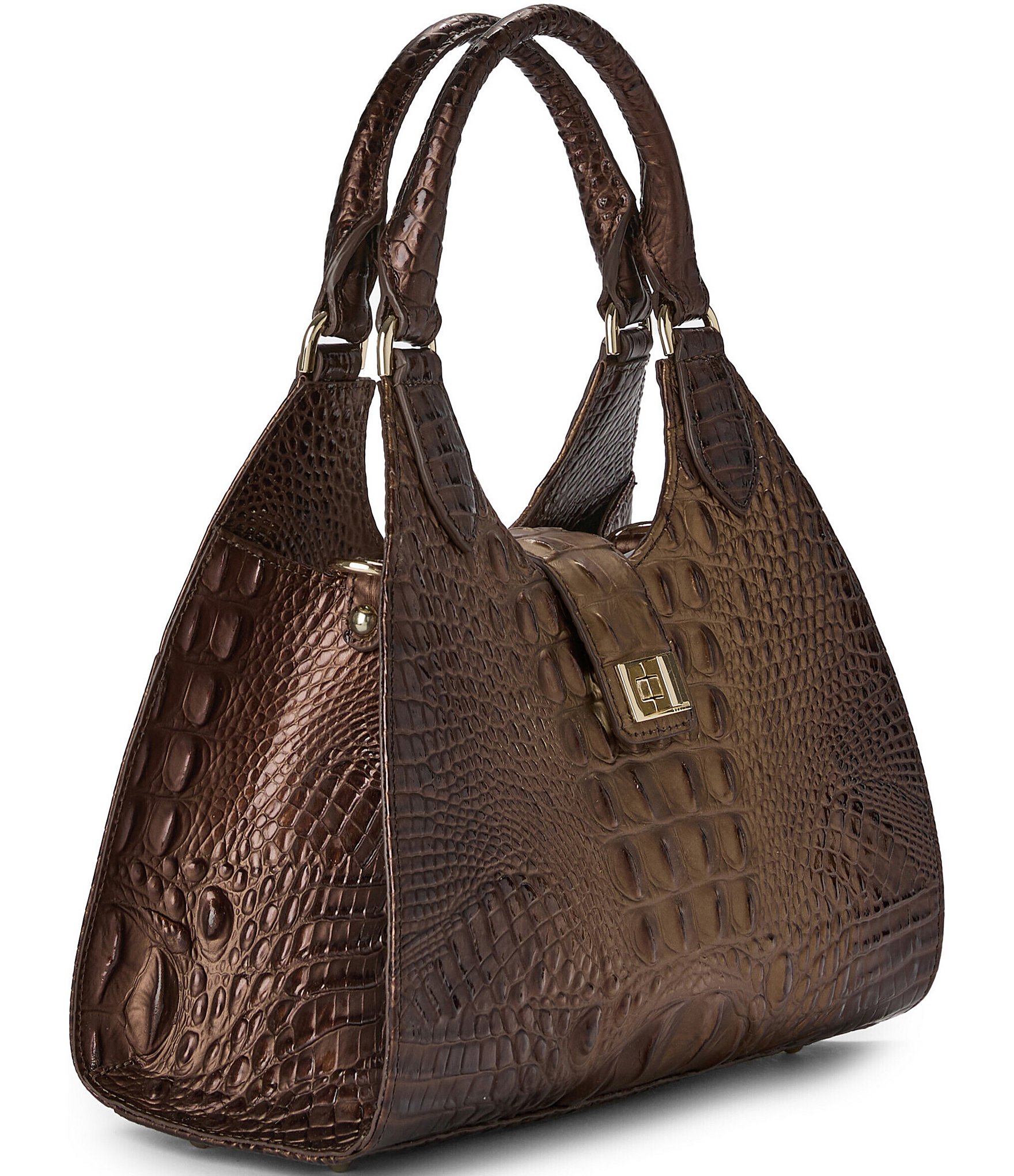 BRAHMIN Ombre Melbourne Collection Ganache Adrian Satchel Bag