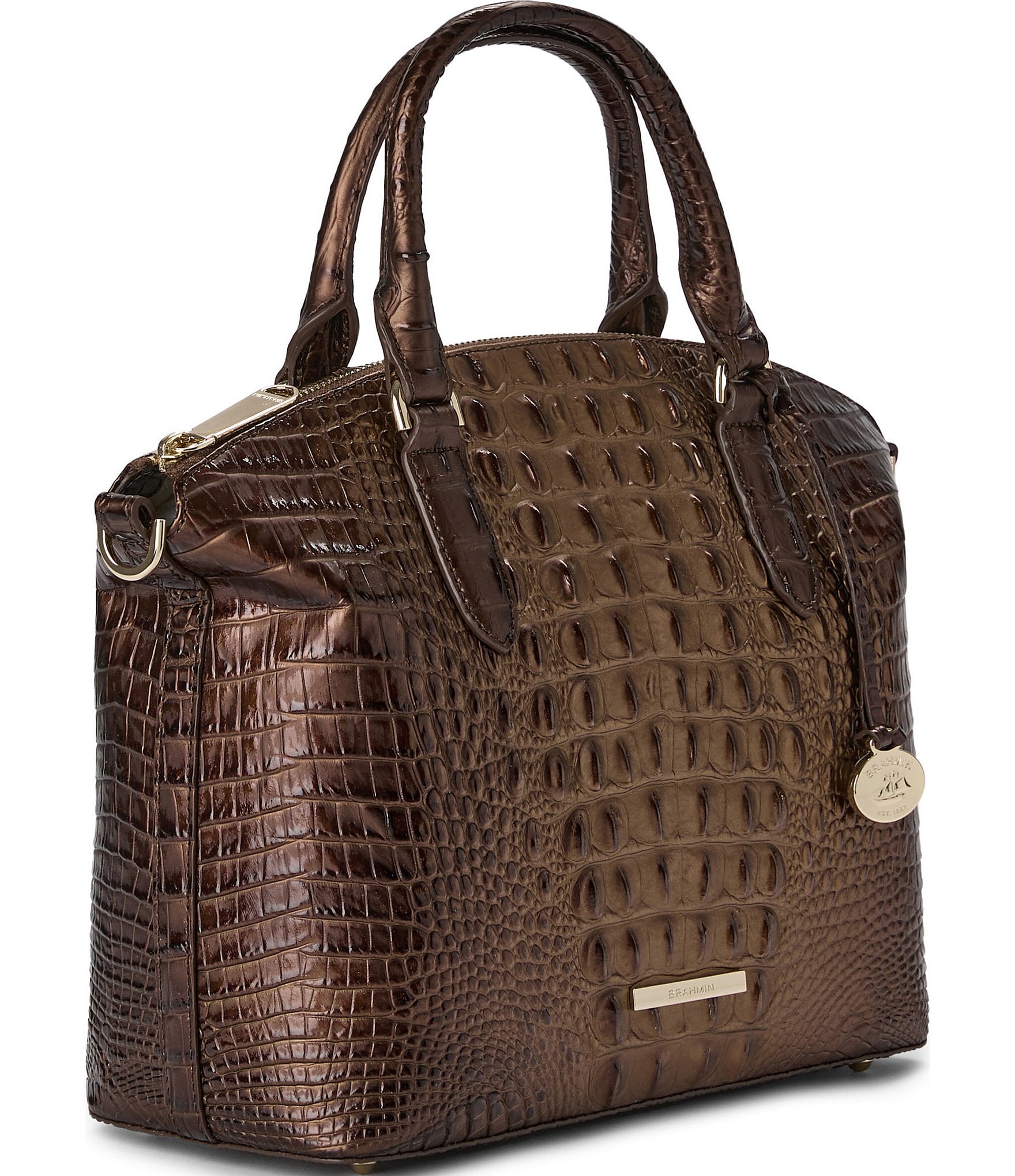 BRAHMIN Ombre Melbourne Collection Ganache Duxbury Satchel Bag