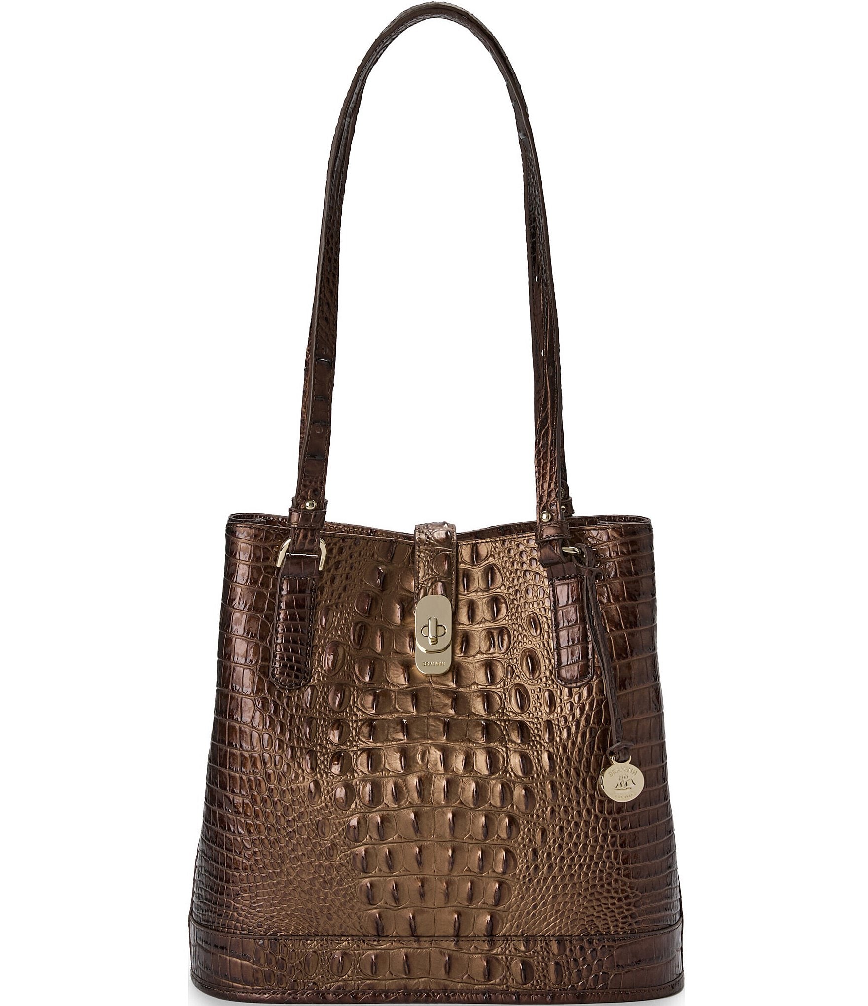 BRAHMIN Ombre Melbourne Collection Ganache Fiora Bucket Bag