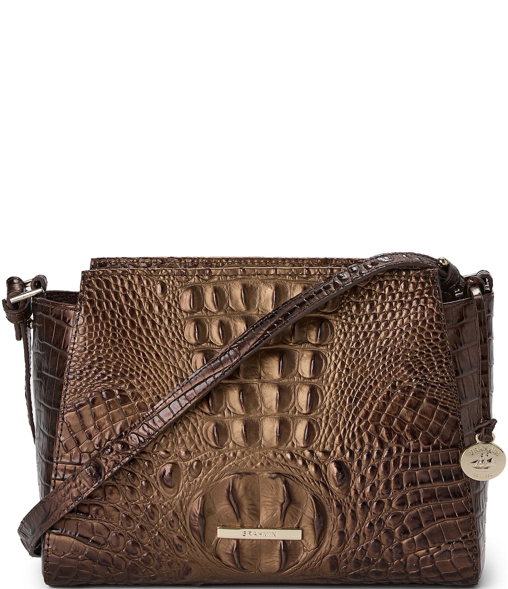 BRAHMIN Ombre Melbourne Collection Ganache Hillary Crossbody Bag