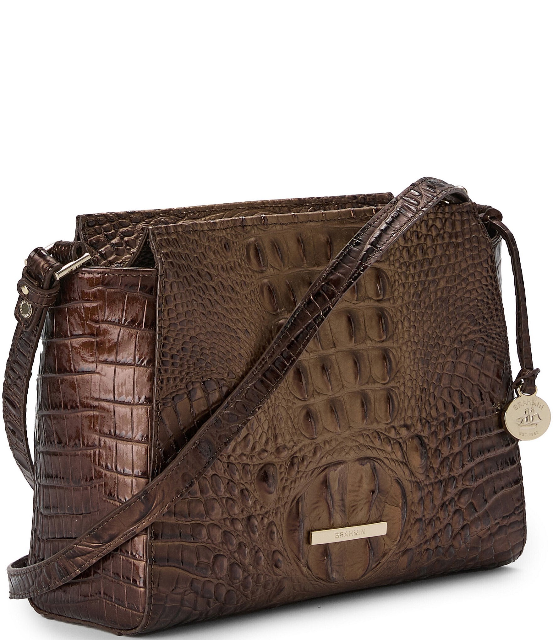 BRAHMIN Ombre Melbourne Collection Ganache Hillary Crossbody Bag