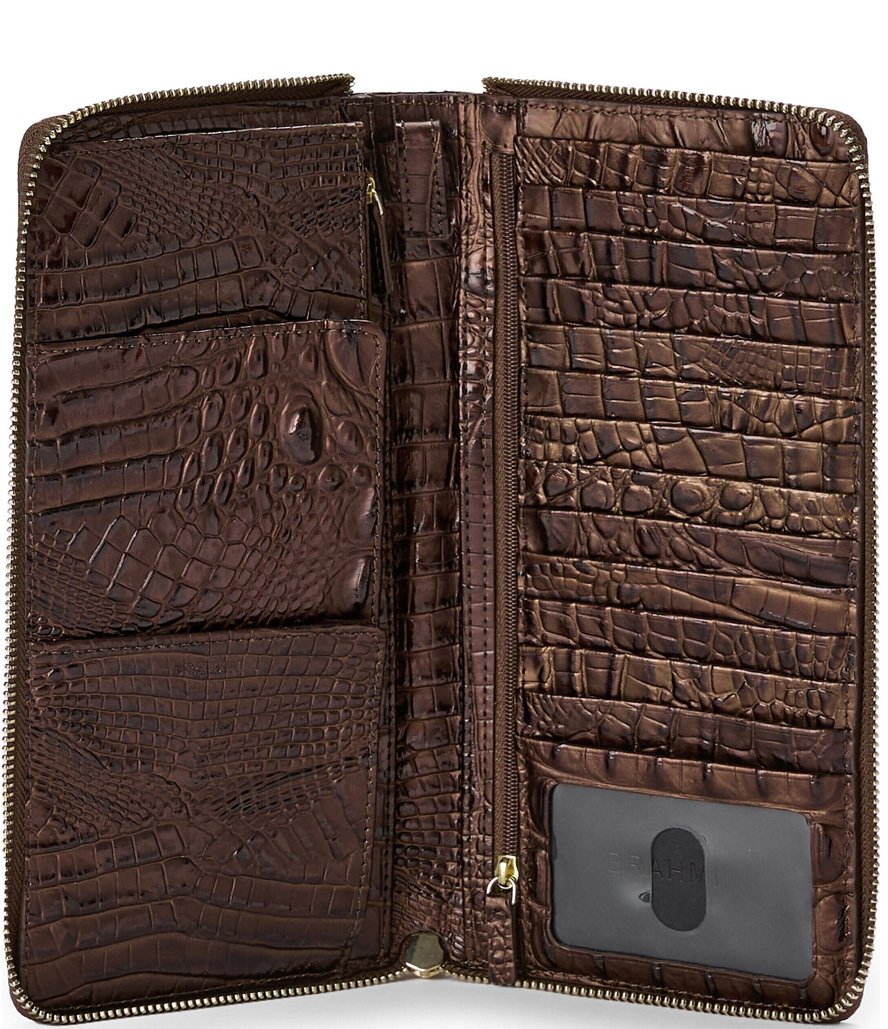 BRAHMIN Ombre Melbourne Collection Ganache Skyler Travel Wallet