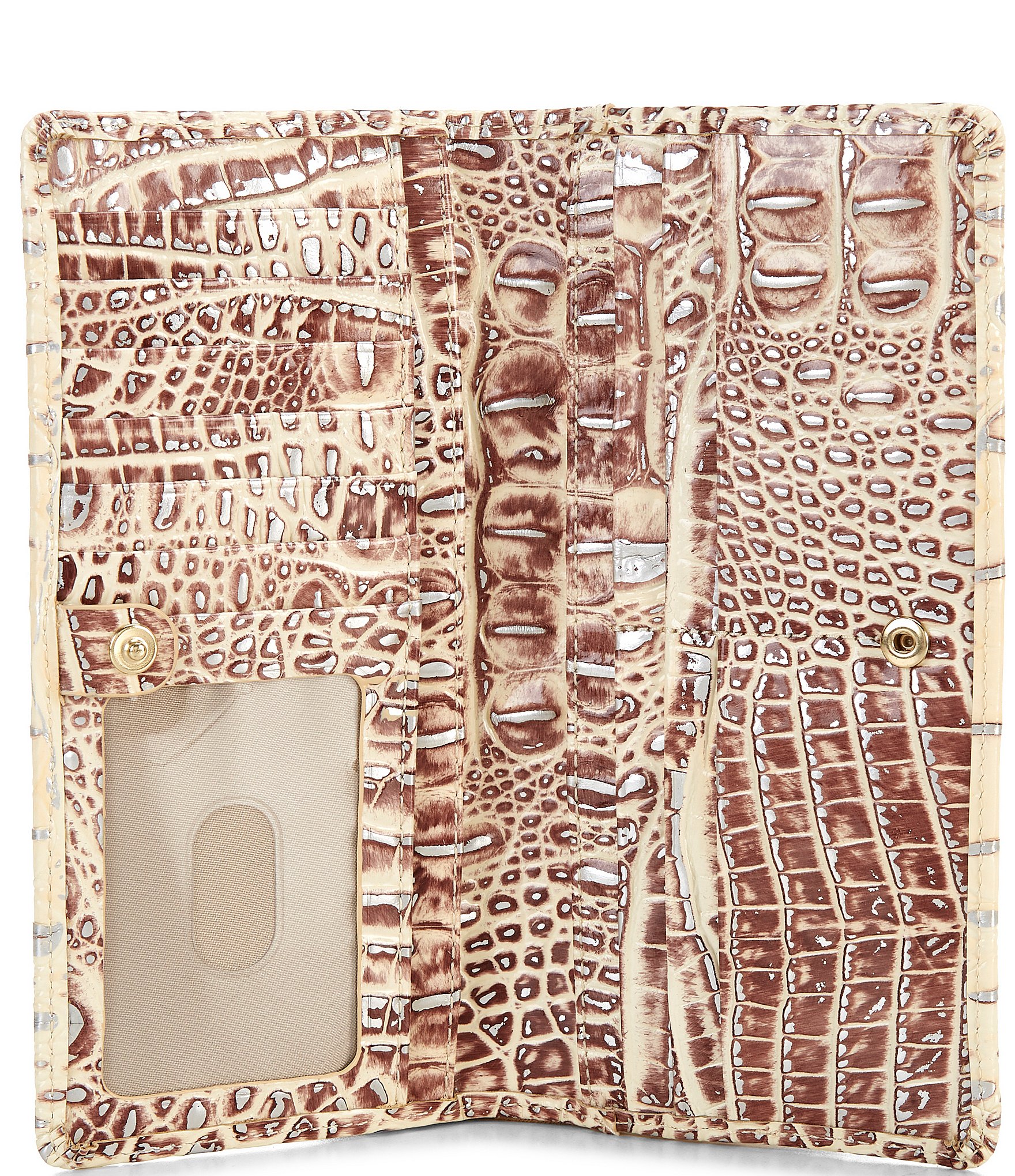BRAHMIN Ombre Melbourne Collection Ginger Adelle Leather Bifold Wallet