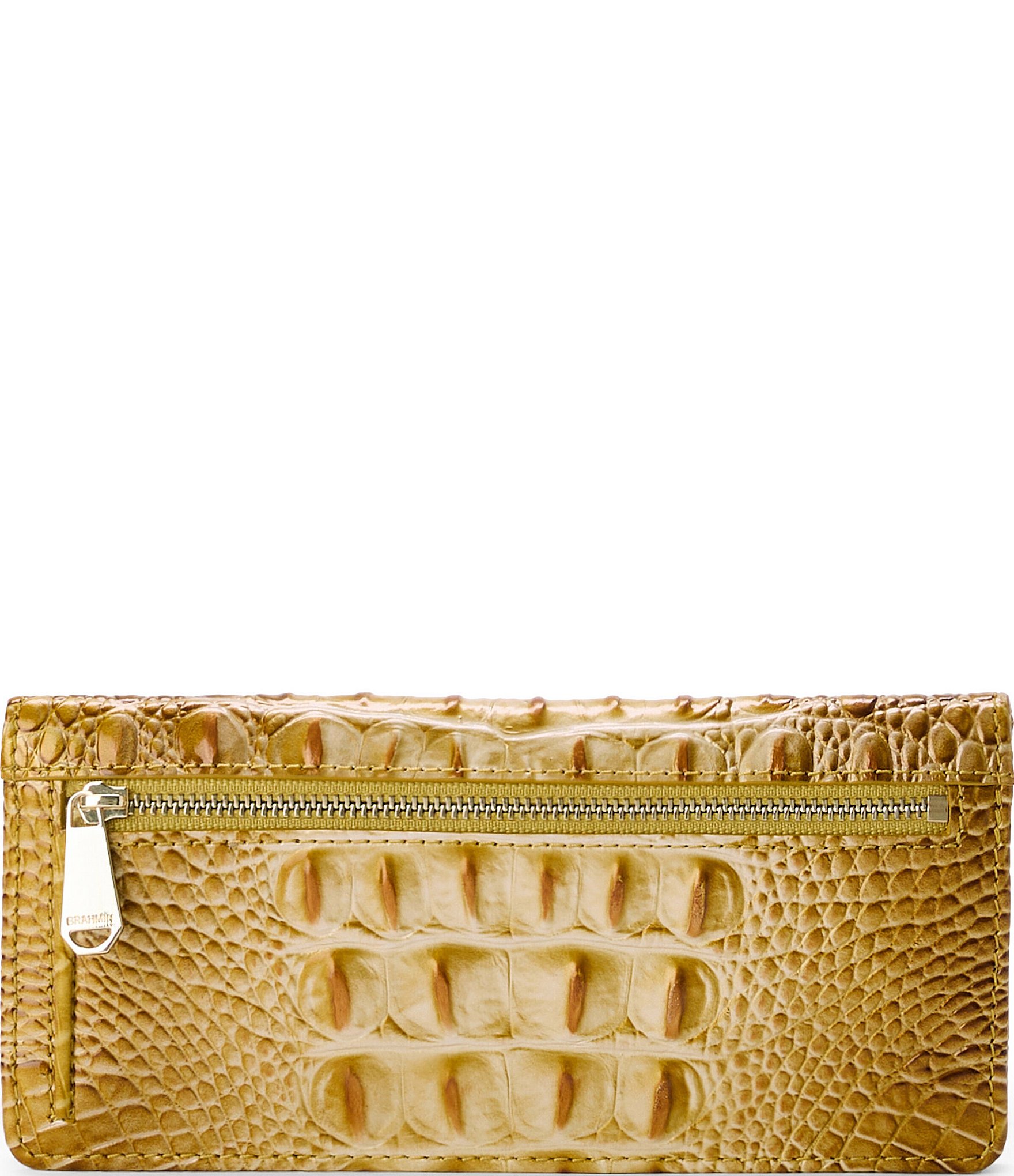 BRAHMIN Ombre Melbourne Collection Golden Rod Ady Wallet