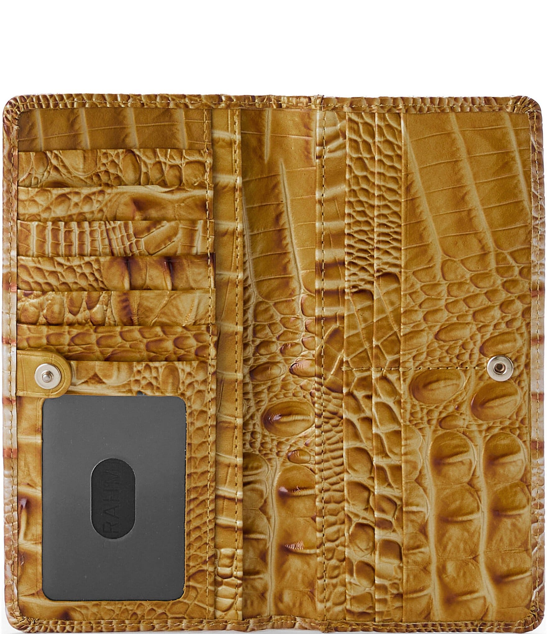 BRAHMIN Ombre Melbourne Collection Golden Rod Ady Wallet