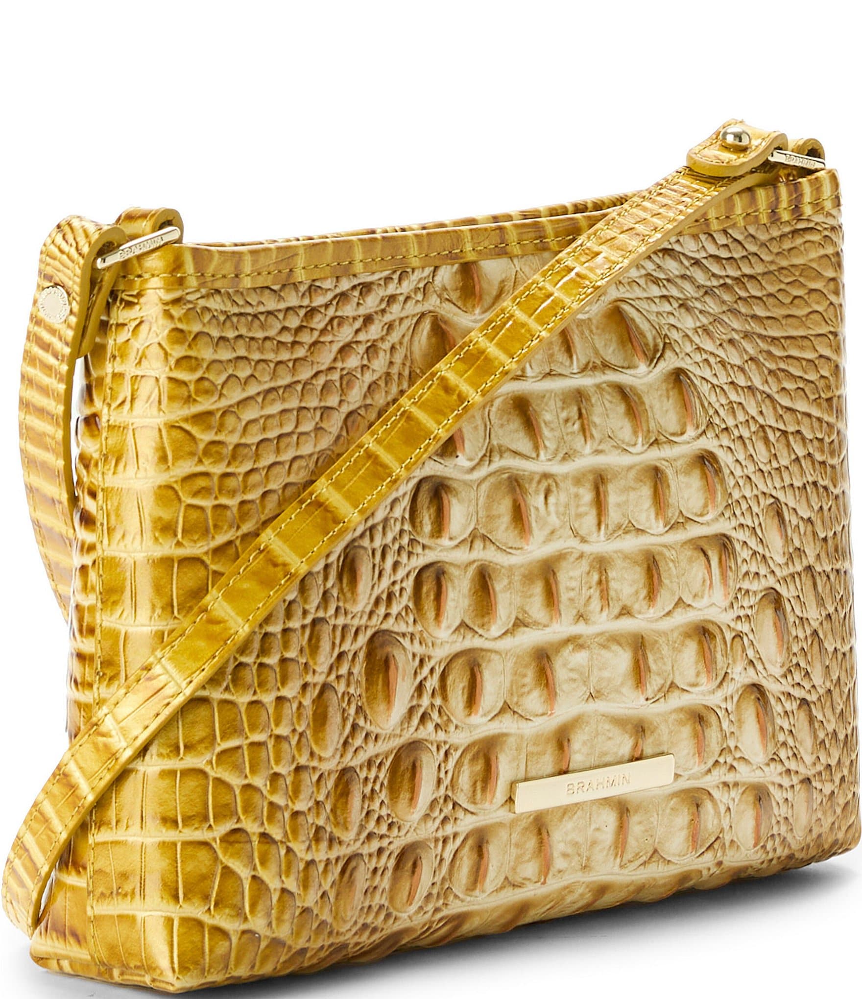 BRAHMIN Ombre Melbourne Collection Golden Rod Lorelei Shoulder Bag