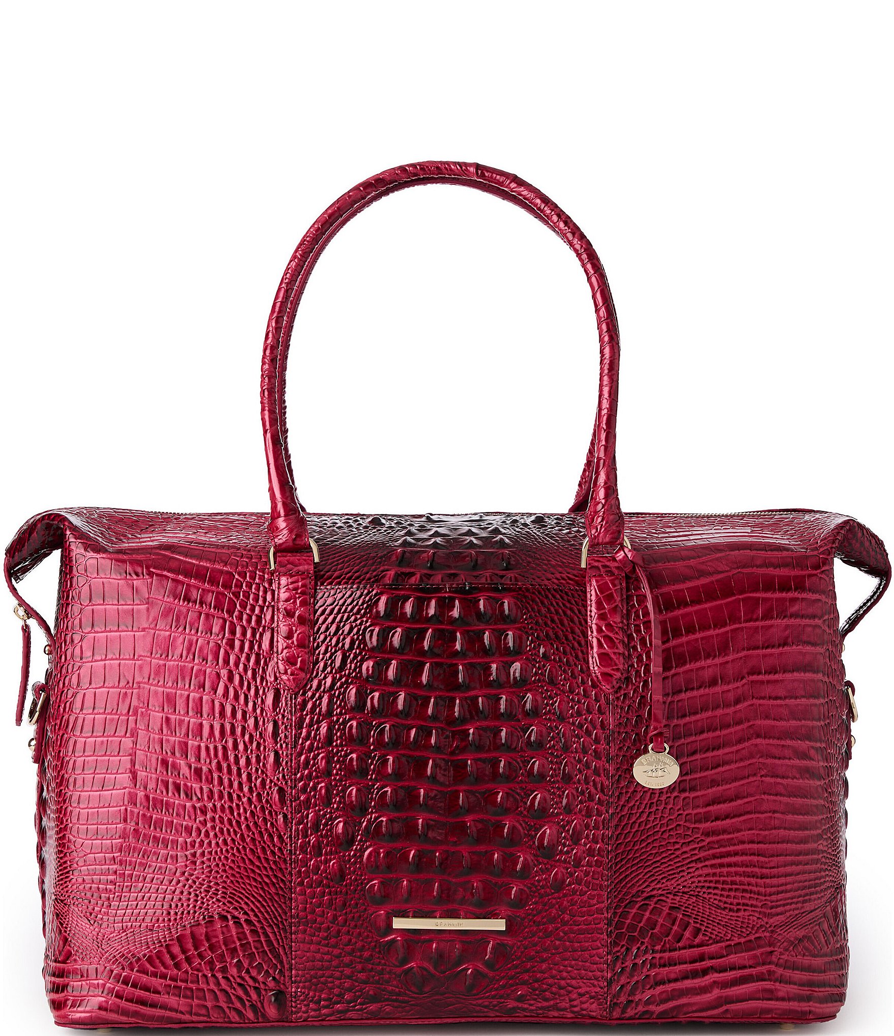 BRAHMIN Ombre Melbourne Collection Merlot Duxbury Weekender Bag | Dillard's