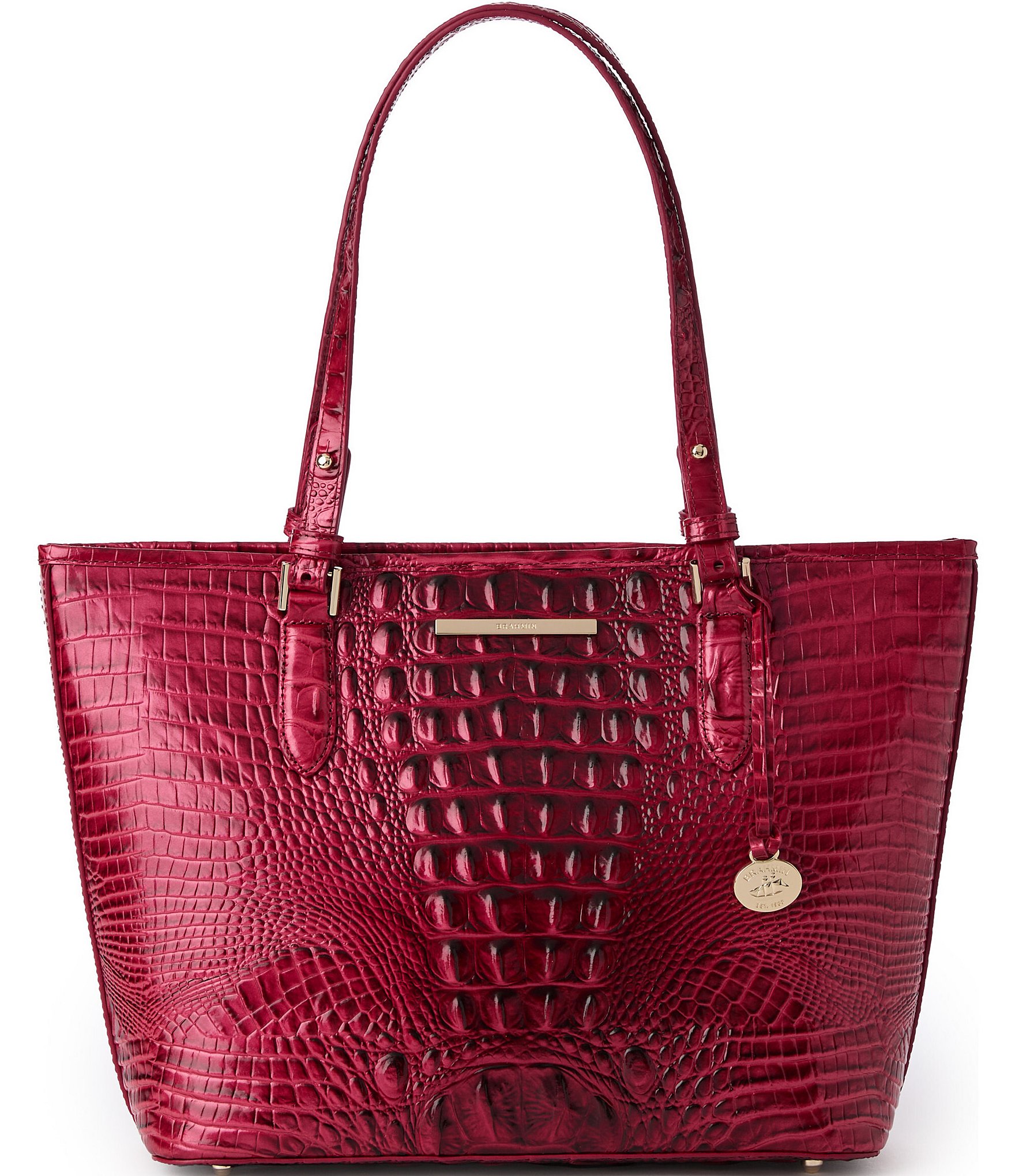 BRAHMIN Ombre Melbourne Collection Merlot Medium Asher Tote Bag Dillard s