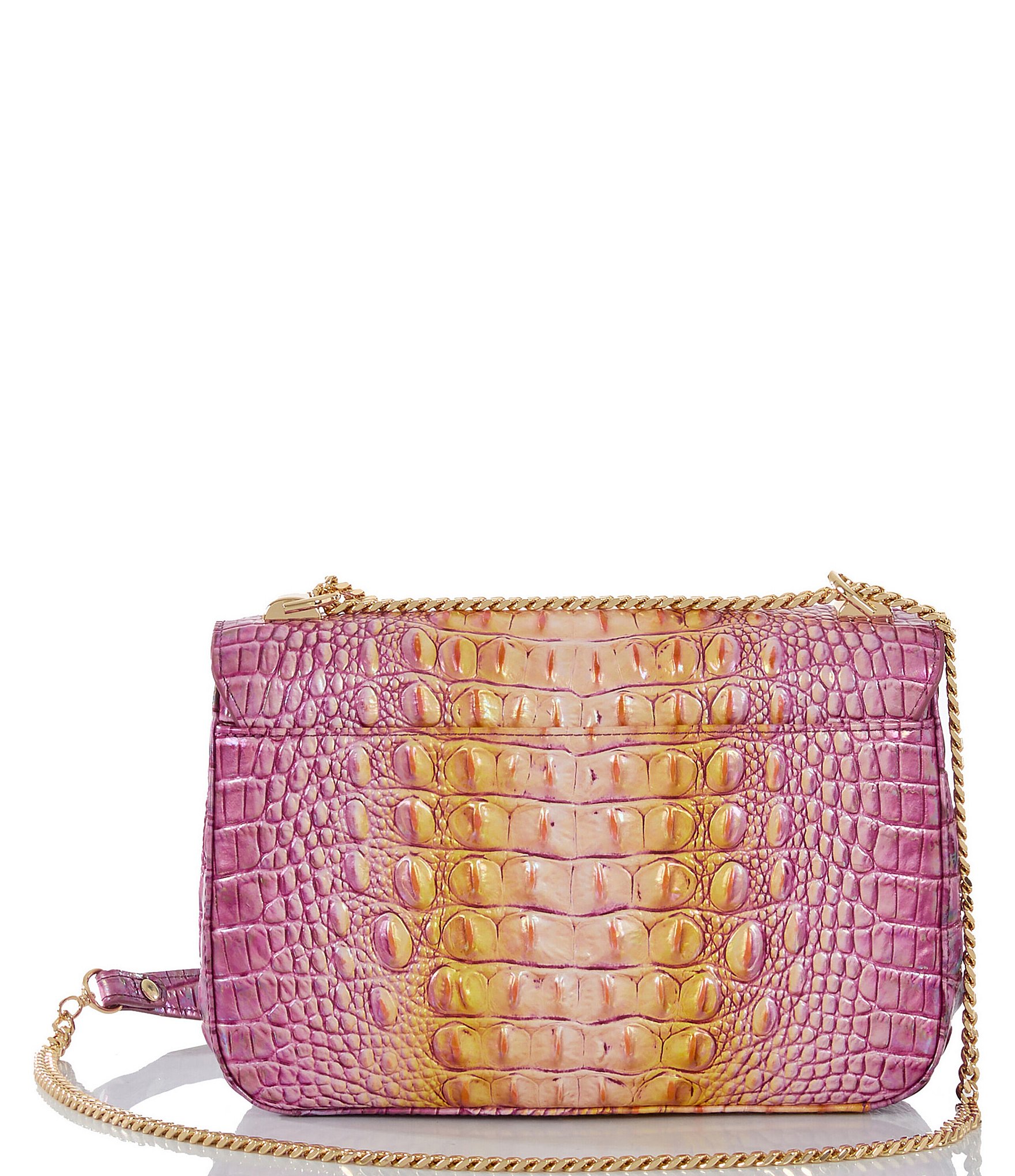 BRAHMIN Ombre Melbourne Collection Rosalie Grapefruit Crossbody Bag