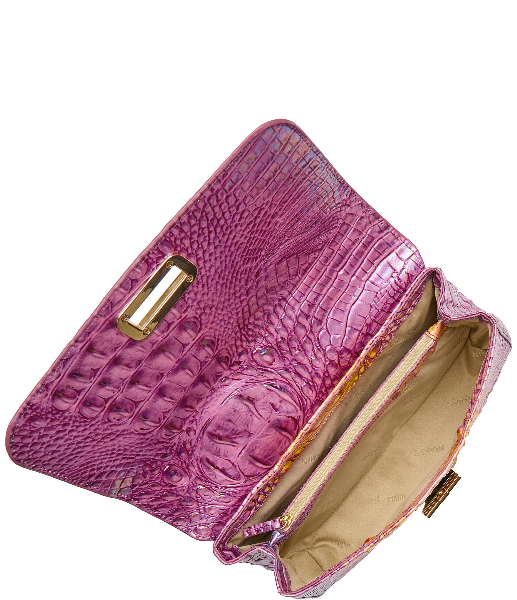 BRAHMIN Ombre Melbourne Collection Rosalie Grapefruit Crossbody Bag