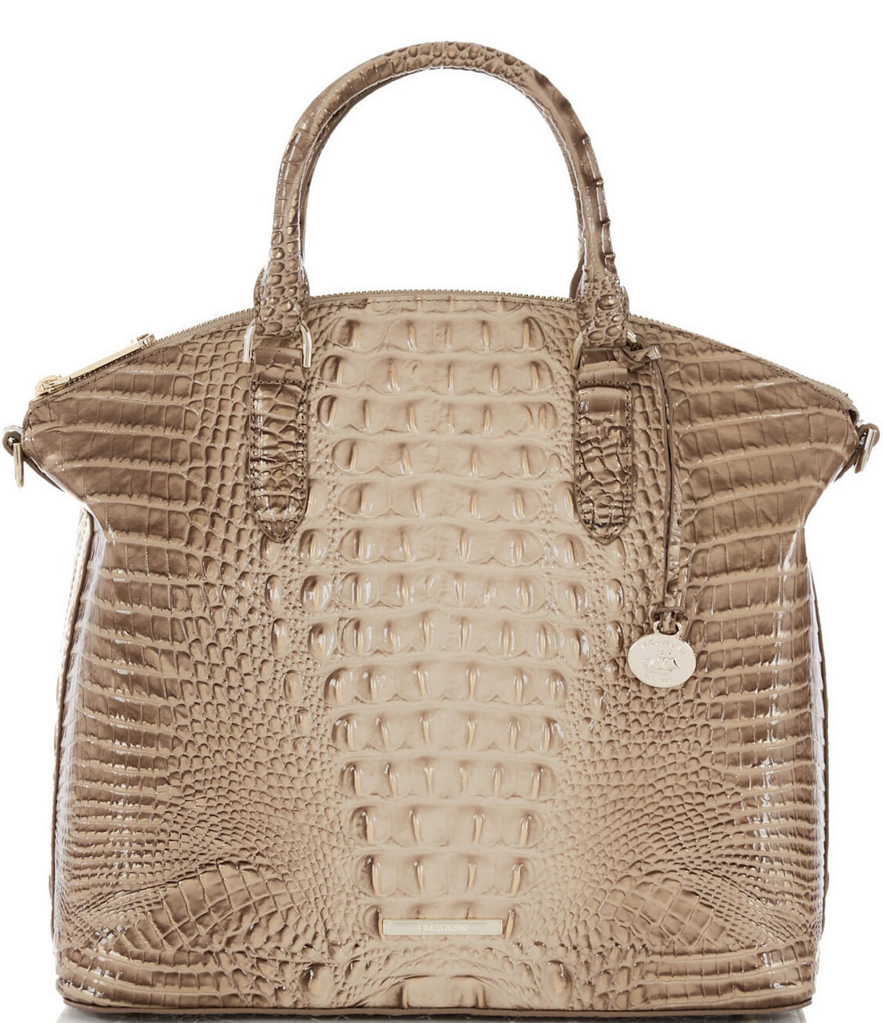 BRAHMIN Ombre Melbourne Collection Sesame Large Duxbury Satchel Bag ...