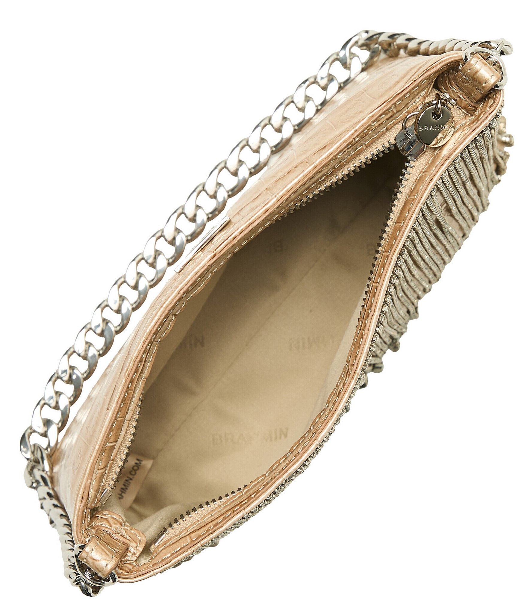 BRAHMIN Premier Collection Mod Lorelei Crystal Fringe Shoulder Bag