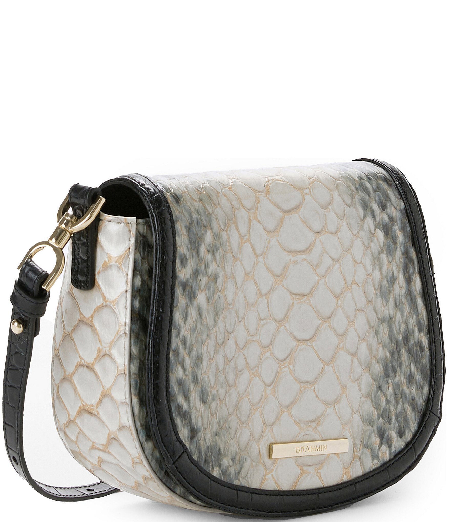 BRAHMIN Rockaway Collection Black Briar Crossbody Bag