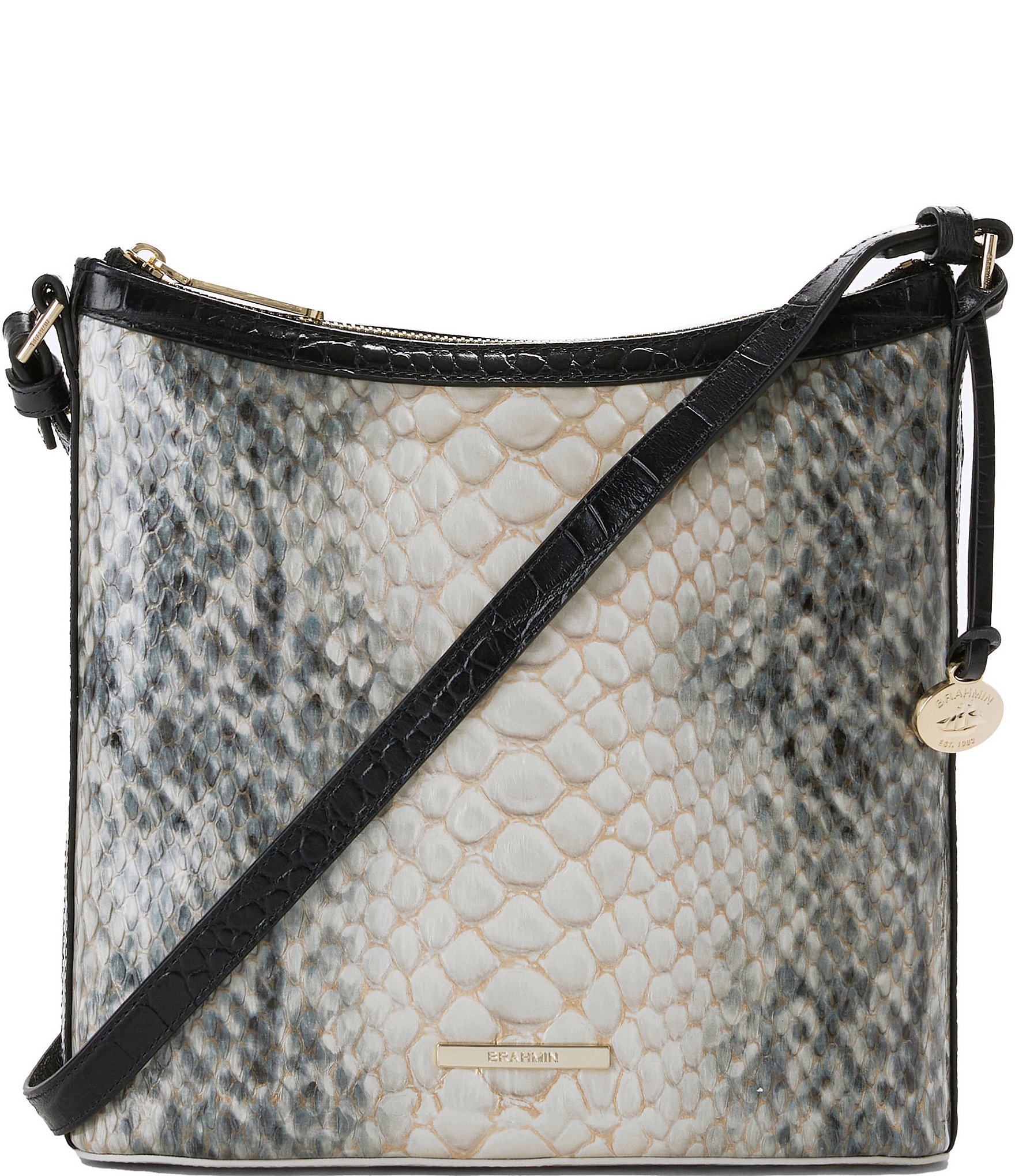 BRAHMIN Rockaway Collection Black Katie Crossbody Bag