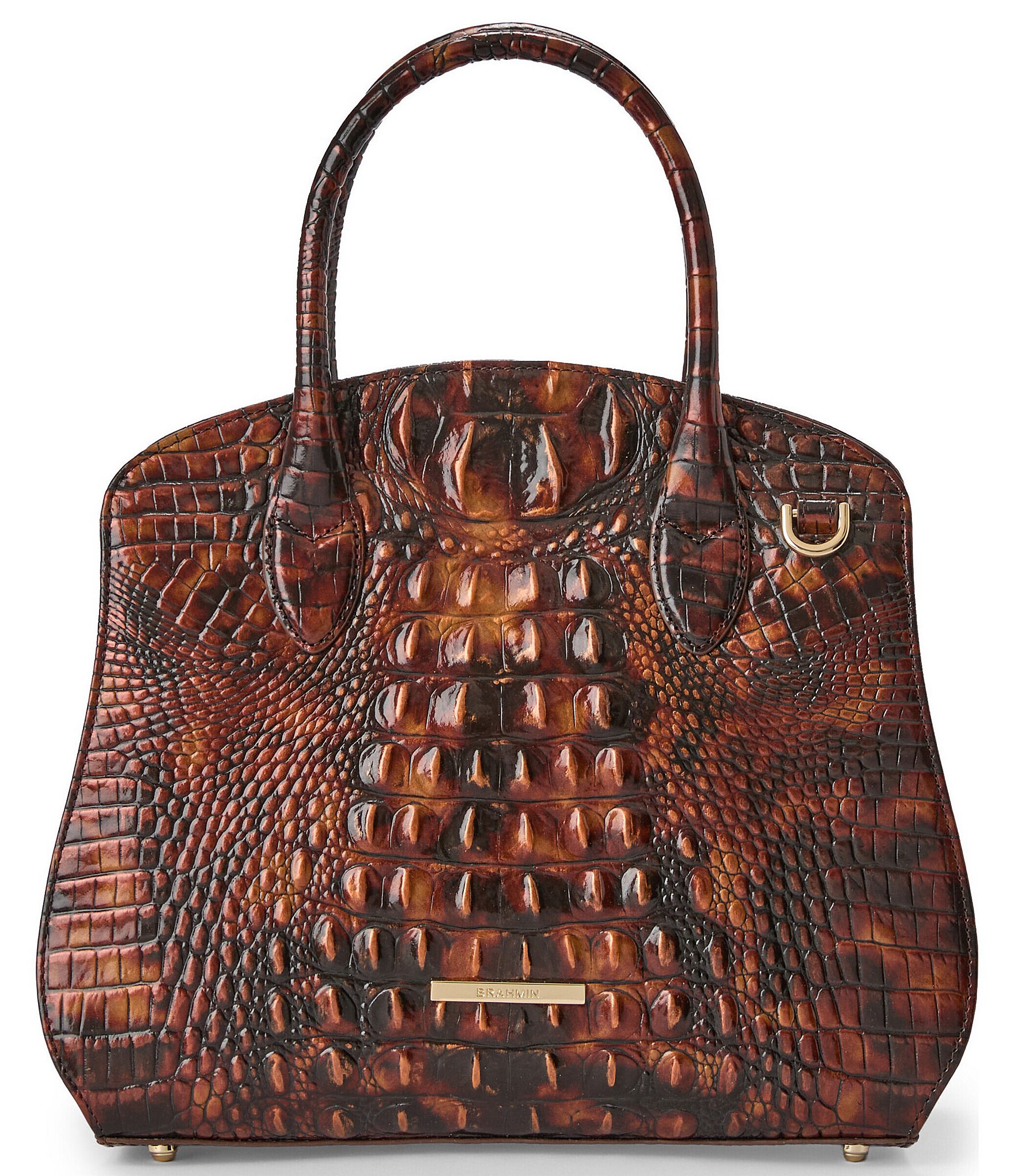 BRAHMIN Rosetta Melbourne Collection Tortoise Satchel Bag