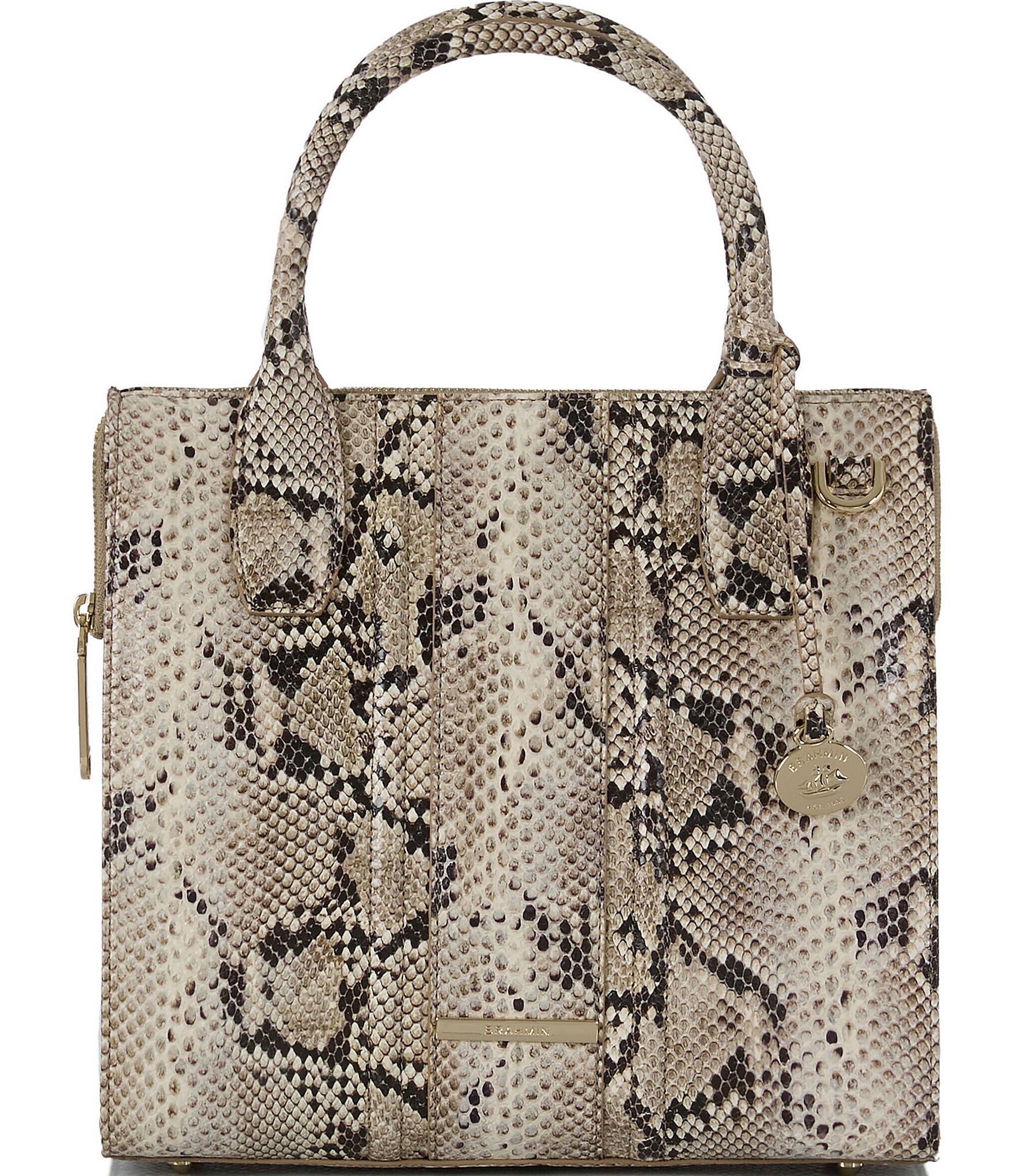 BRAHMIN Sandcastle Collection Snake Small Caroline Satchel Bag Dillard s