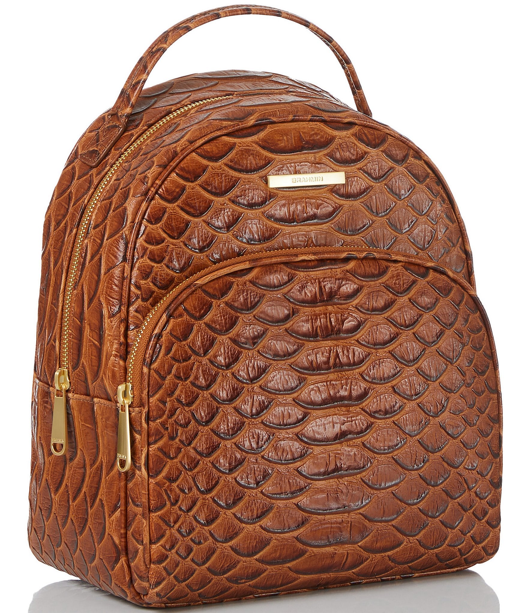 BRAHMIN Saratoga Collection Honey Brown Chelcy Backpack