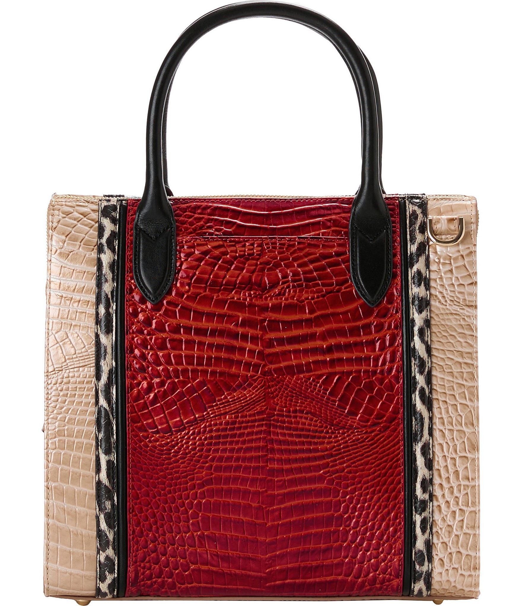 BRAHMIN Solarium Collection Radiant Red Caroline Satchel Bag