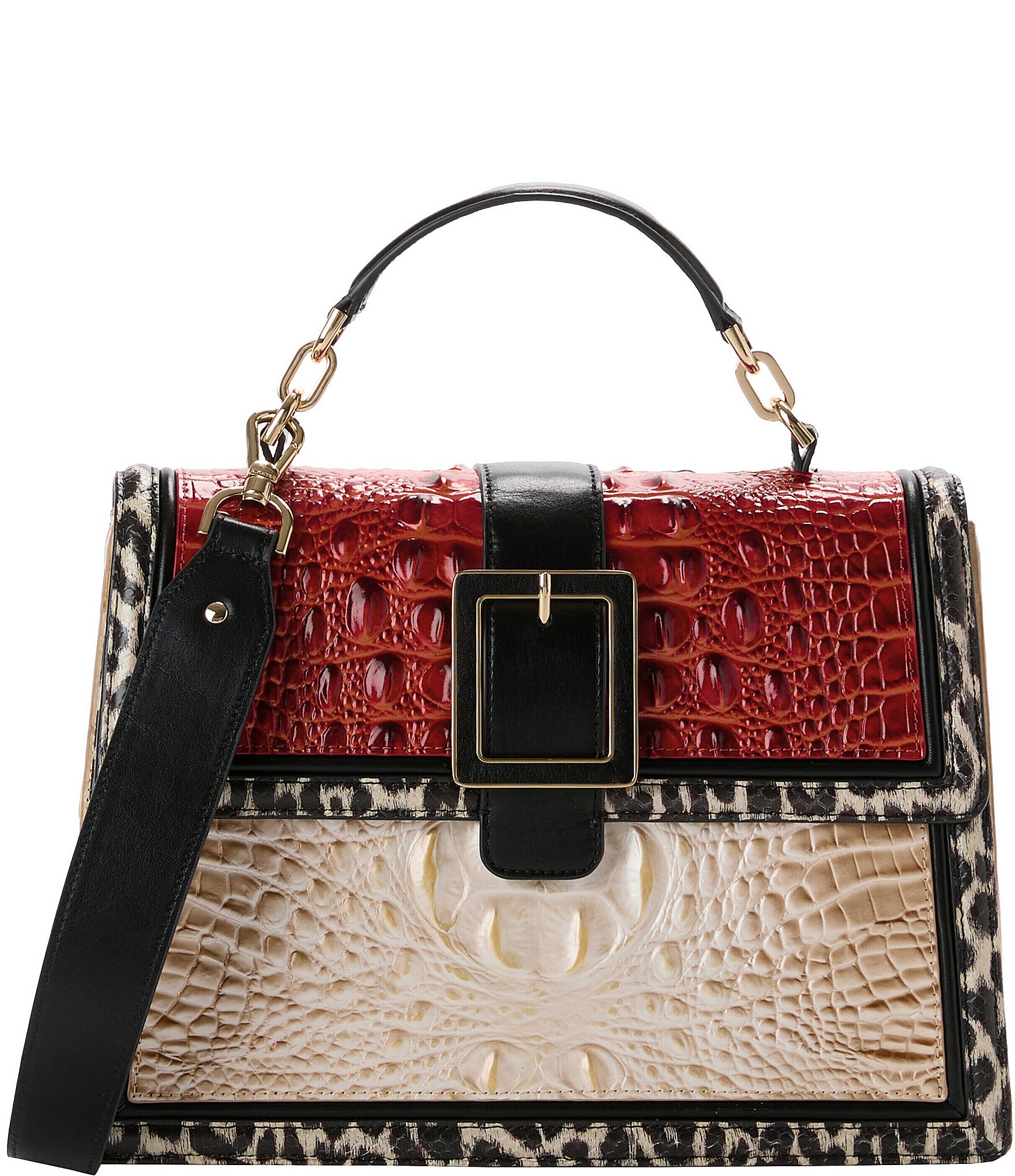 BRAHMIN Solarium Collection Radiant Red Hallie Satchel Bag | The Shops ...