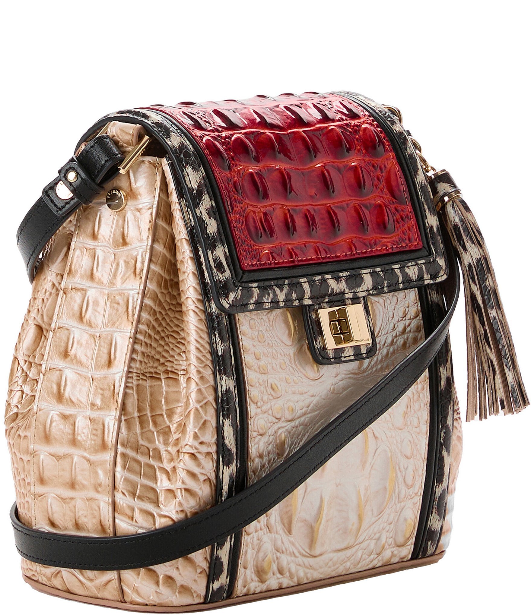 BRAHMIN Solarium Collection Radiant Red Margo Crossbody Bag